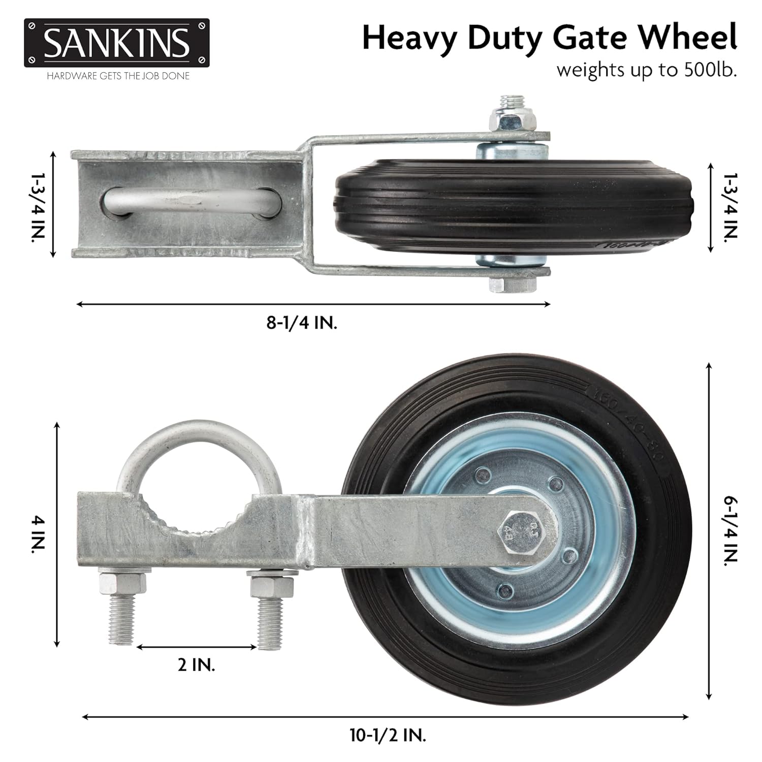 Sankins Strong Gate Wheel for Chain Link Fences