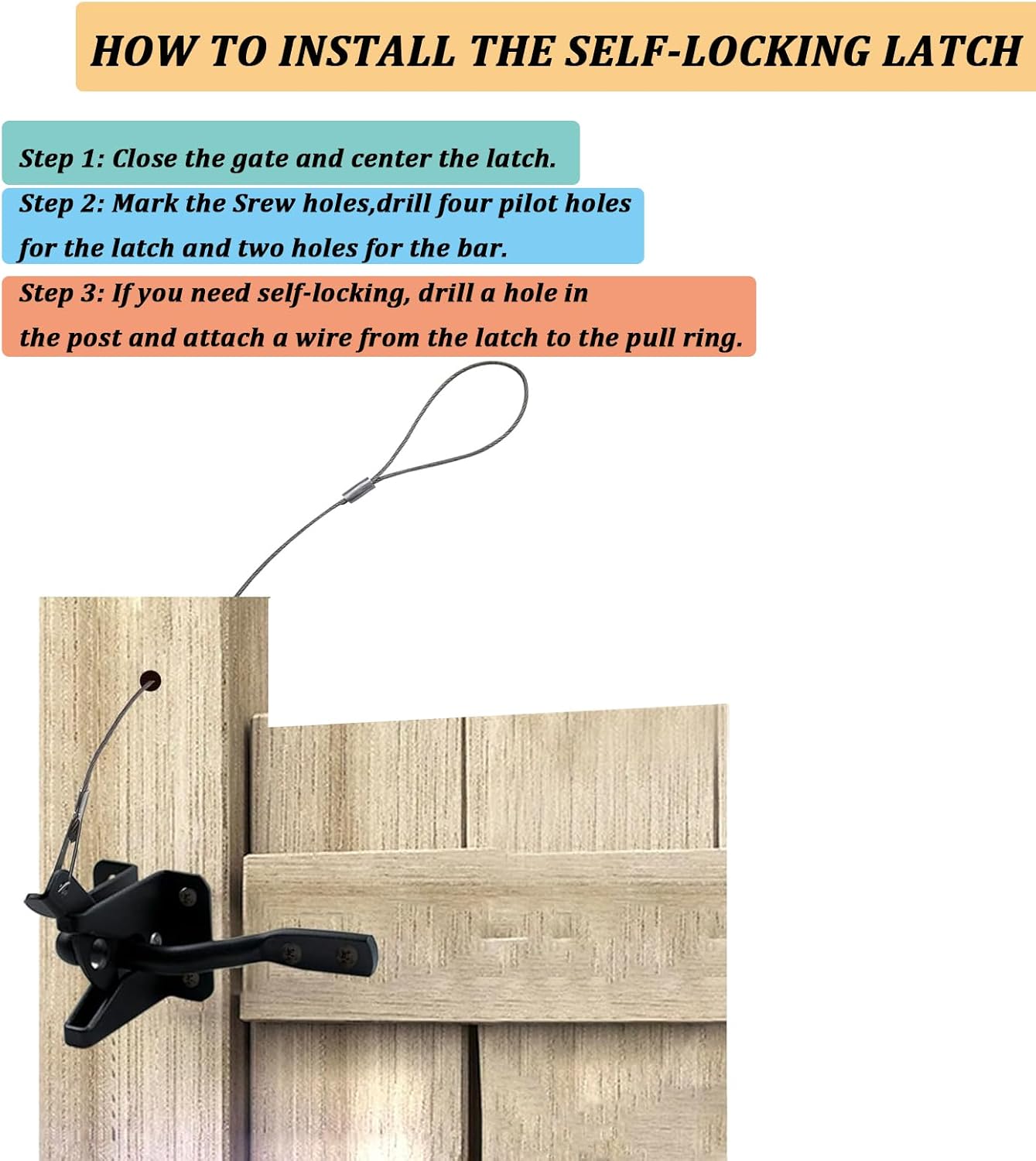 Heavy Duty Fence Gate Kit - Anti Sag Rust-Proof