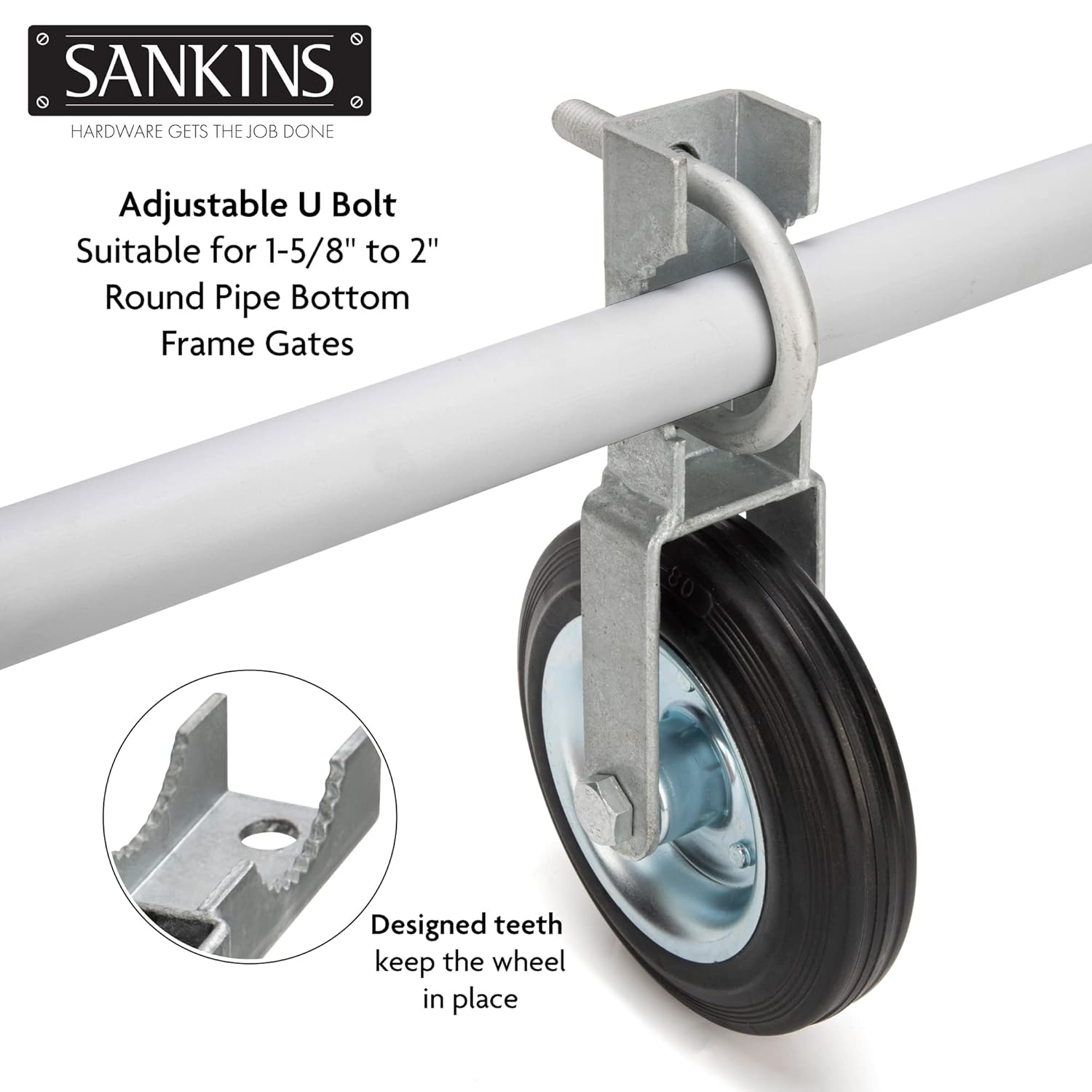 Sankins Strong Gate Wheel for Chain Link Fences