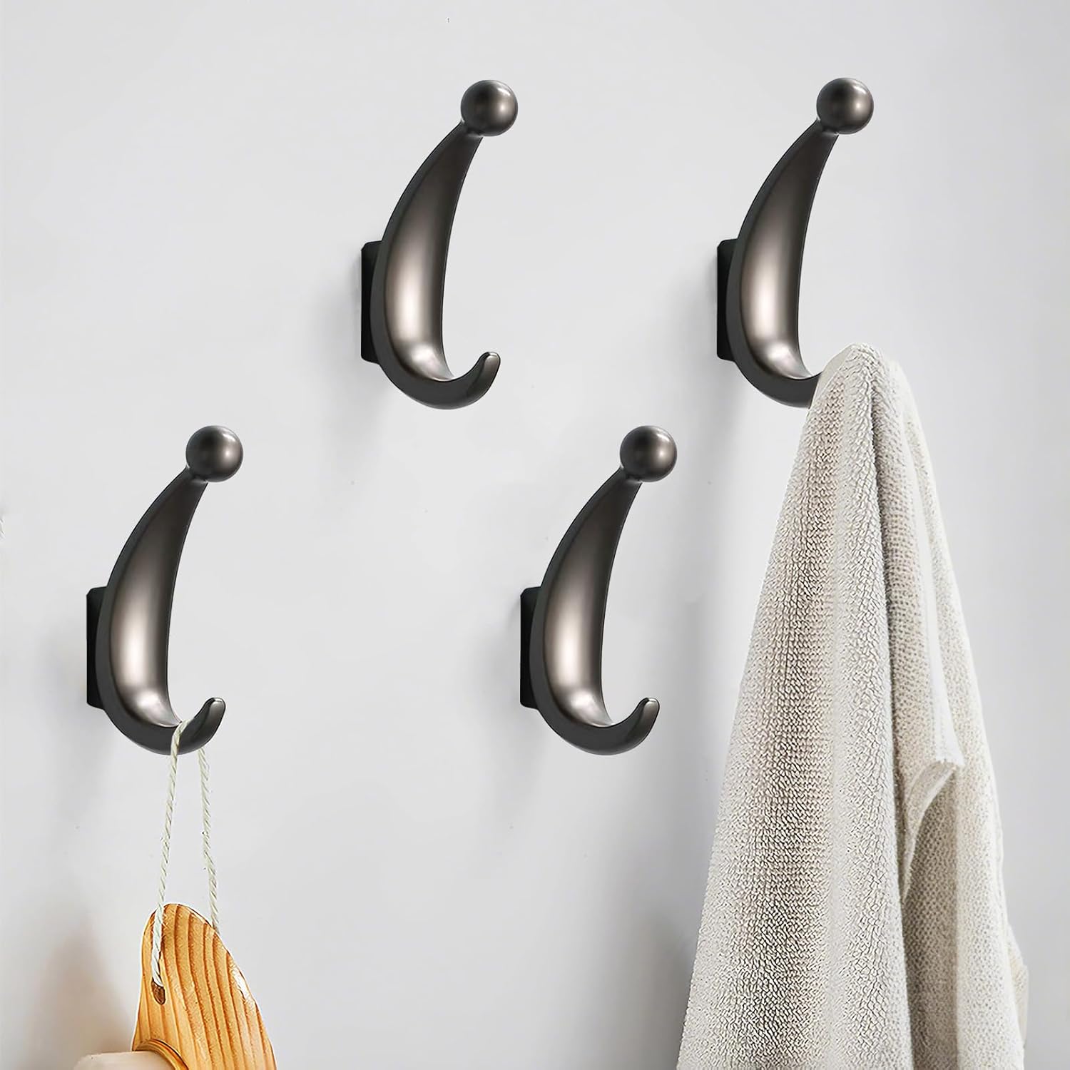 Yundoza 2 Pack Towel Hooks Gray 1
