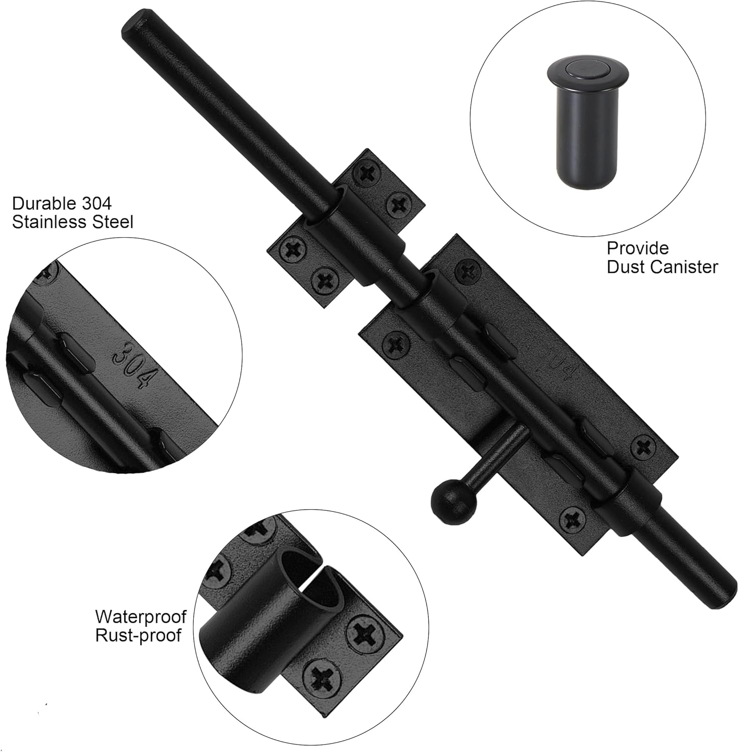 Barrel Bolt Latch Outdoor Gate Hardware
