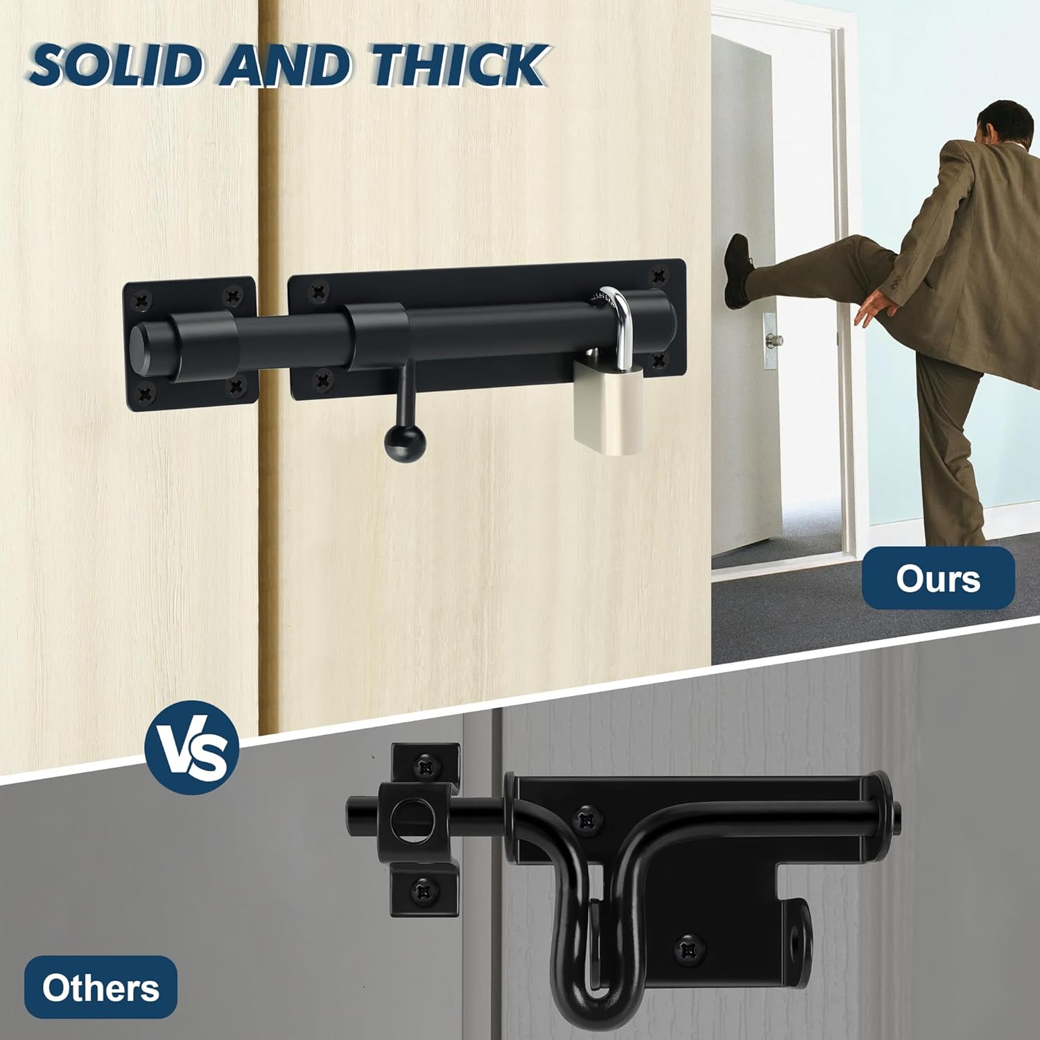 Heavy Duty Gate Latch 8inch alg304 SS Matte Black