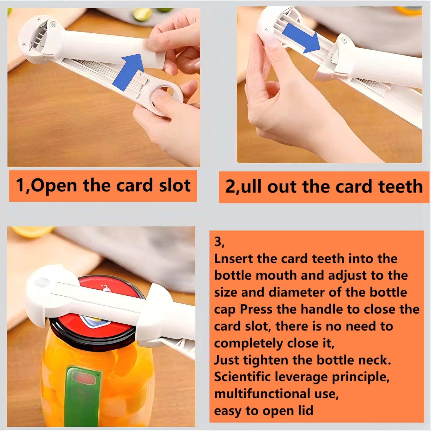 Multi-Function Retractable Bottle Can Opener Black