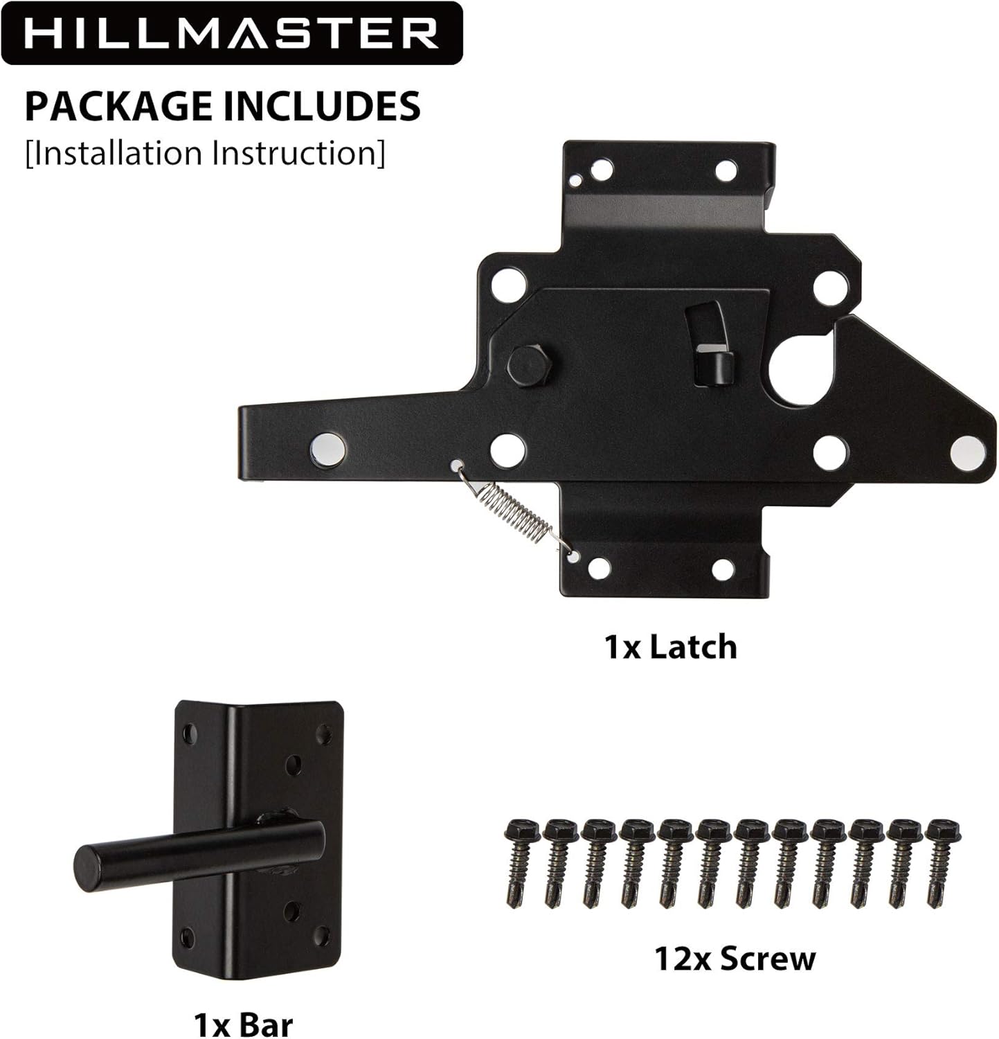 Sturdy Stainless Steel Gate Latch with Black Finish