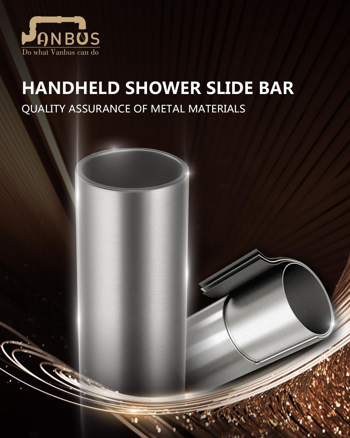 Adjustable and Rust-Resistant Handheld Shower Slide Bar for Bathroom Use
