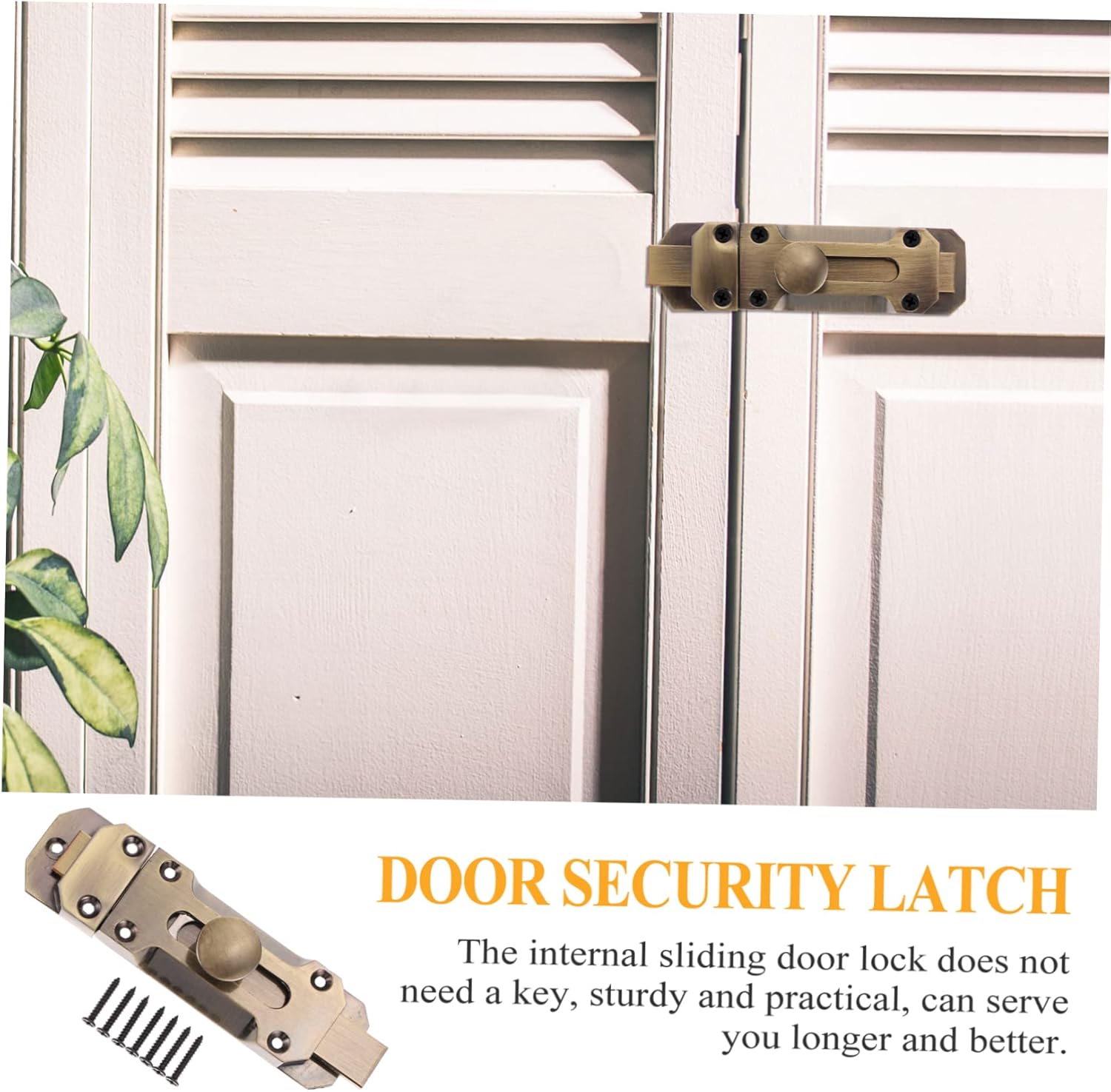 DOITOOL Door Inside Screen Retro Door Latch Blocker