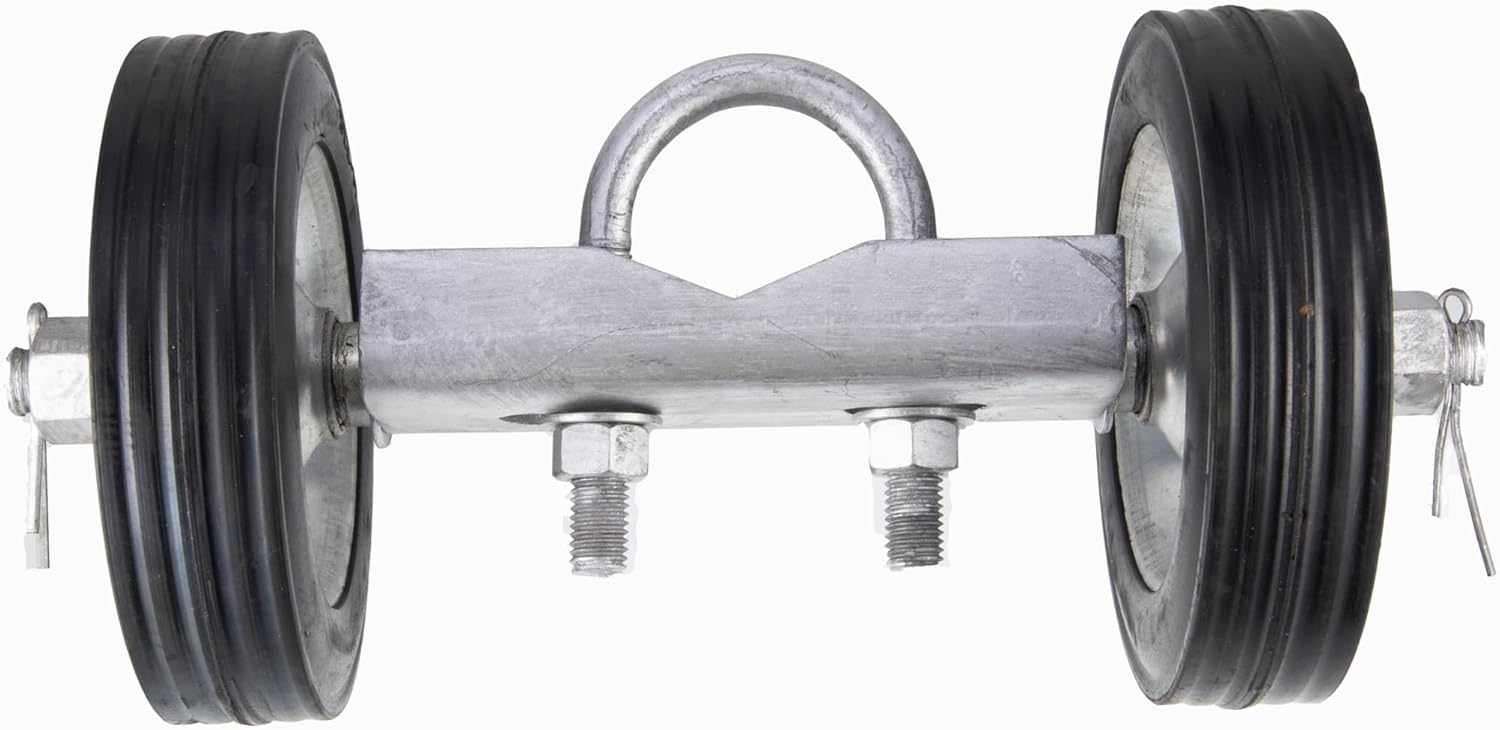 Plutreas 6-Inch Gate Wheel - Dual-Purpose Chain Link Fence Carrier