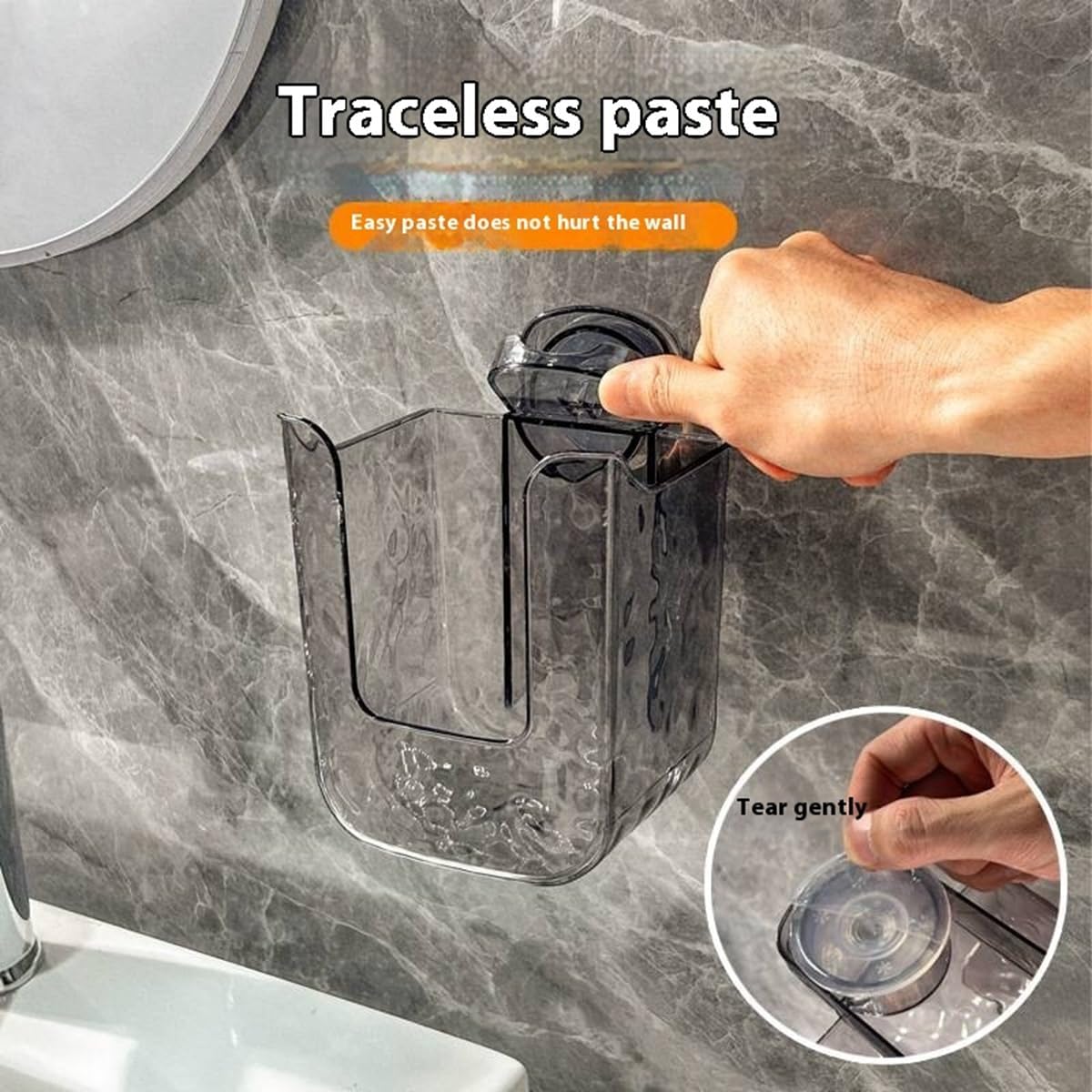 Multi-Functional Wall-Mounted Tissue Box No Punching Suction Cup