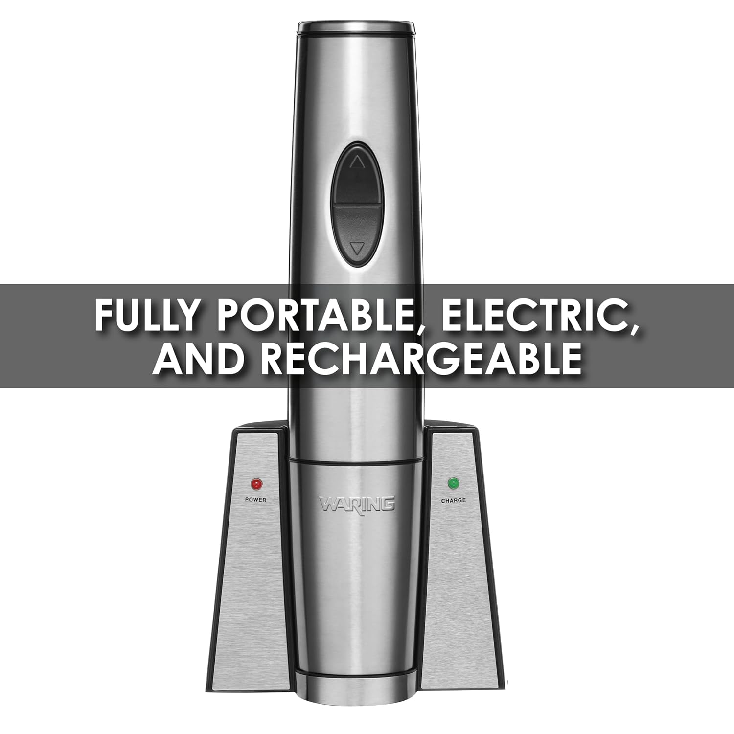 Waring Portable Electric Wine Opener with Recharging Station