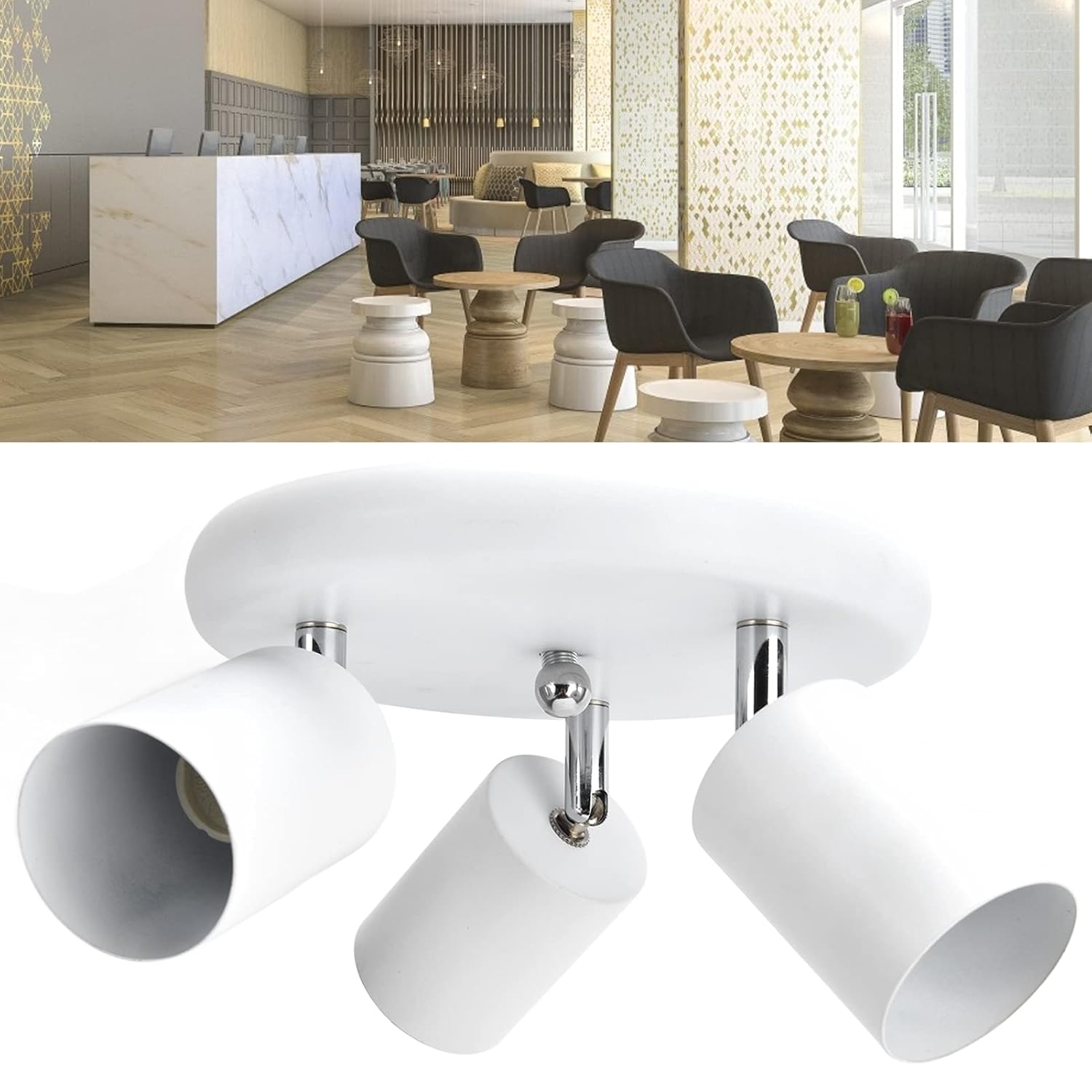 Sutinna Ceiling Spotlight Holder with Rotatable Base