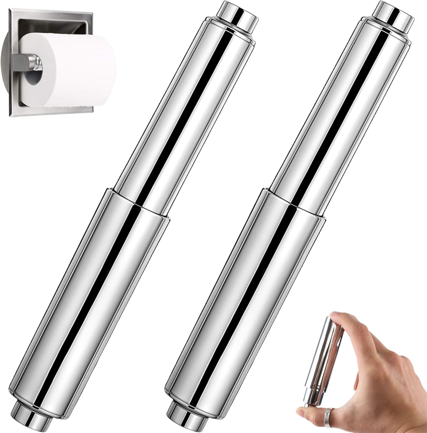 Elegant Chrome Holder 63-inch Replacement for Toiletries Durable and Smooth-Operating