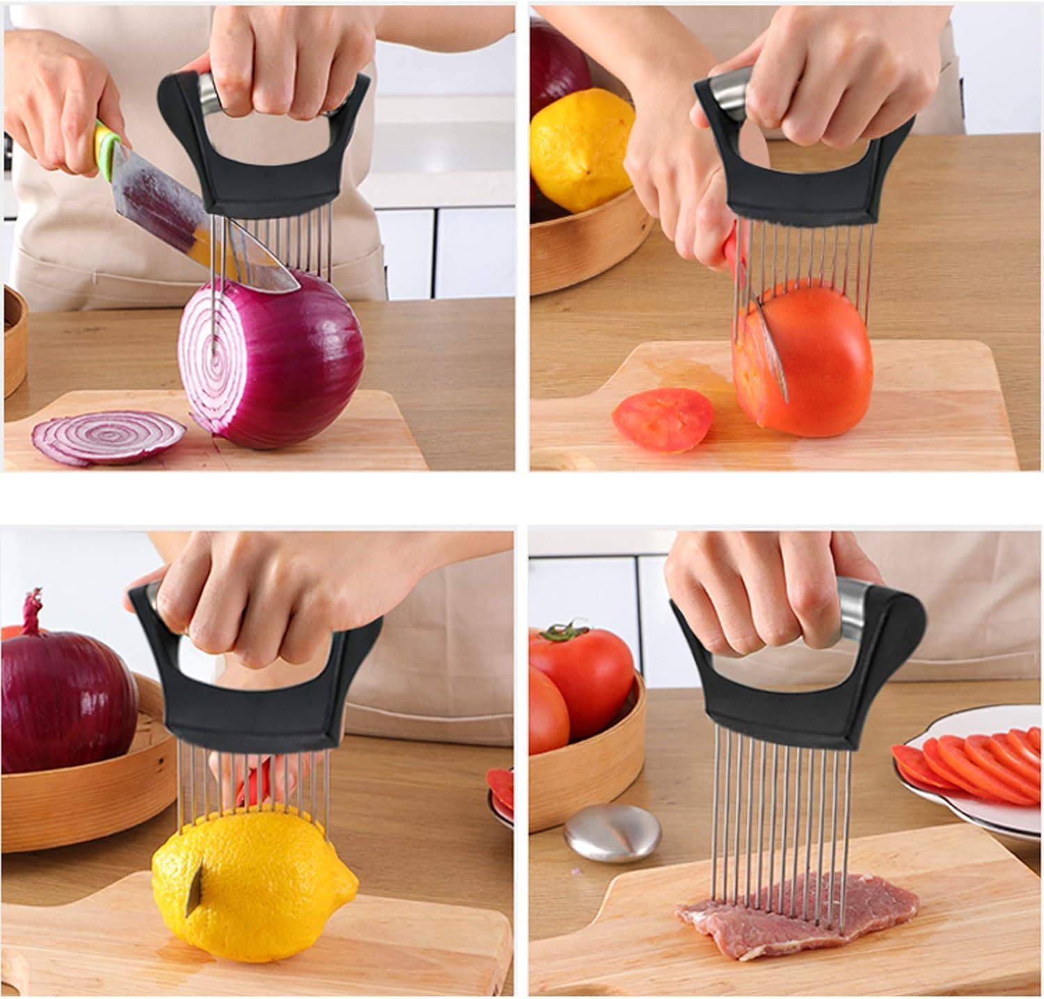 JK-GMTE Finger Guards for Cutting 2 Pcs Stainless Steel Knife Protector