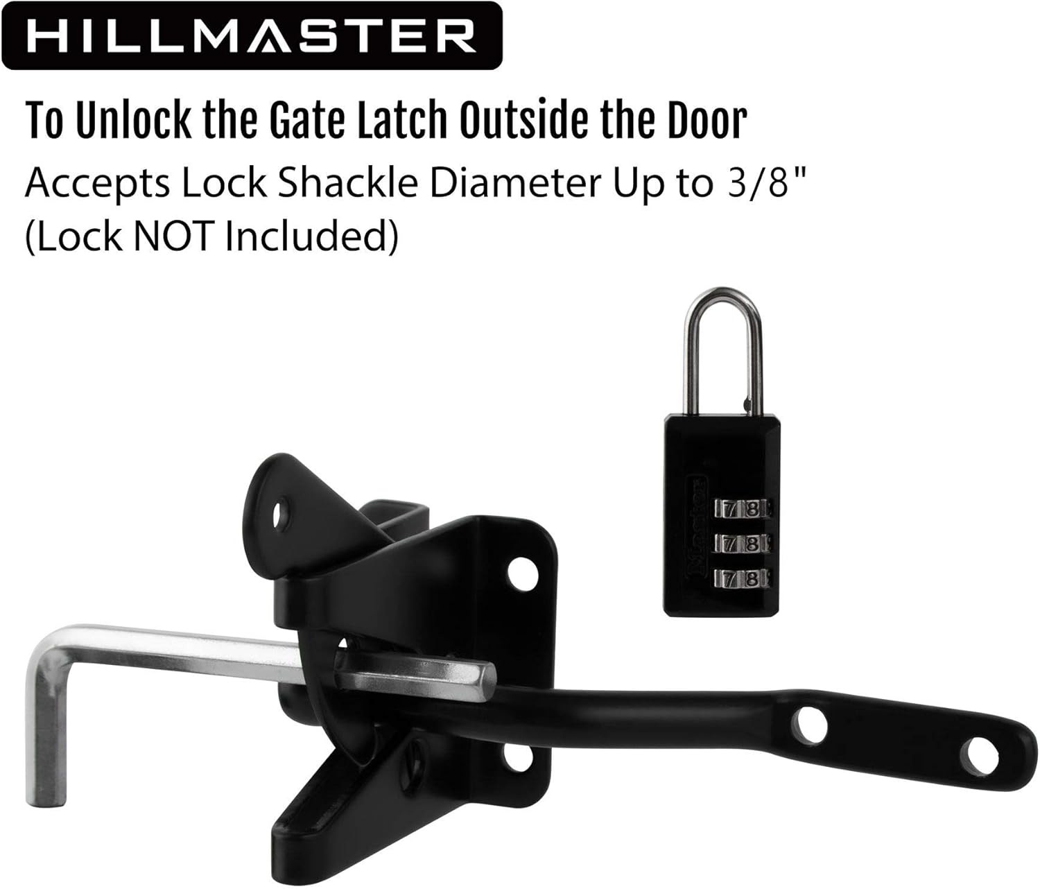 Sturdy Self-Locking Gate Hardware Set
