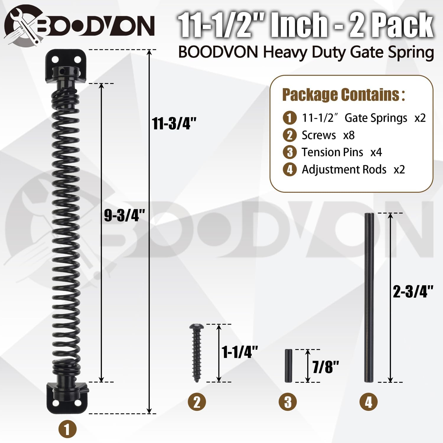 11-12 Gate Spring Self-Closing High-Quality Steel Door Spring