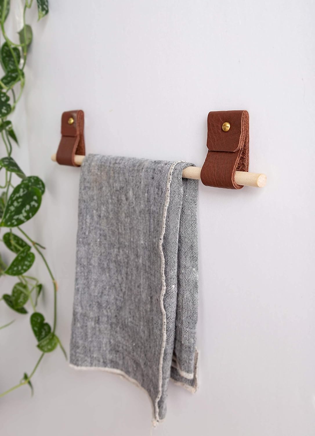 KEYAIIRA Small Wide Leather Wall Hook