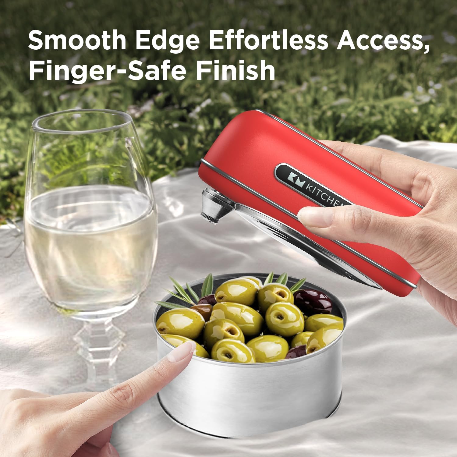 Kitchen Mama Orbit One Electric Can Opener Red