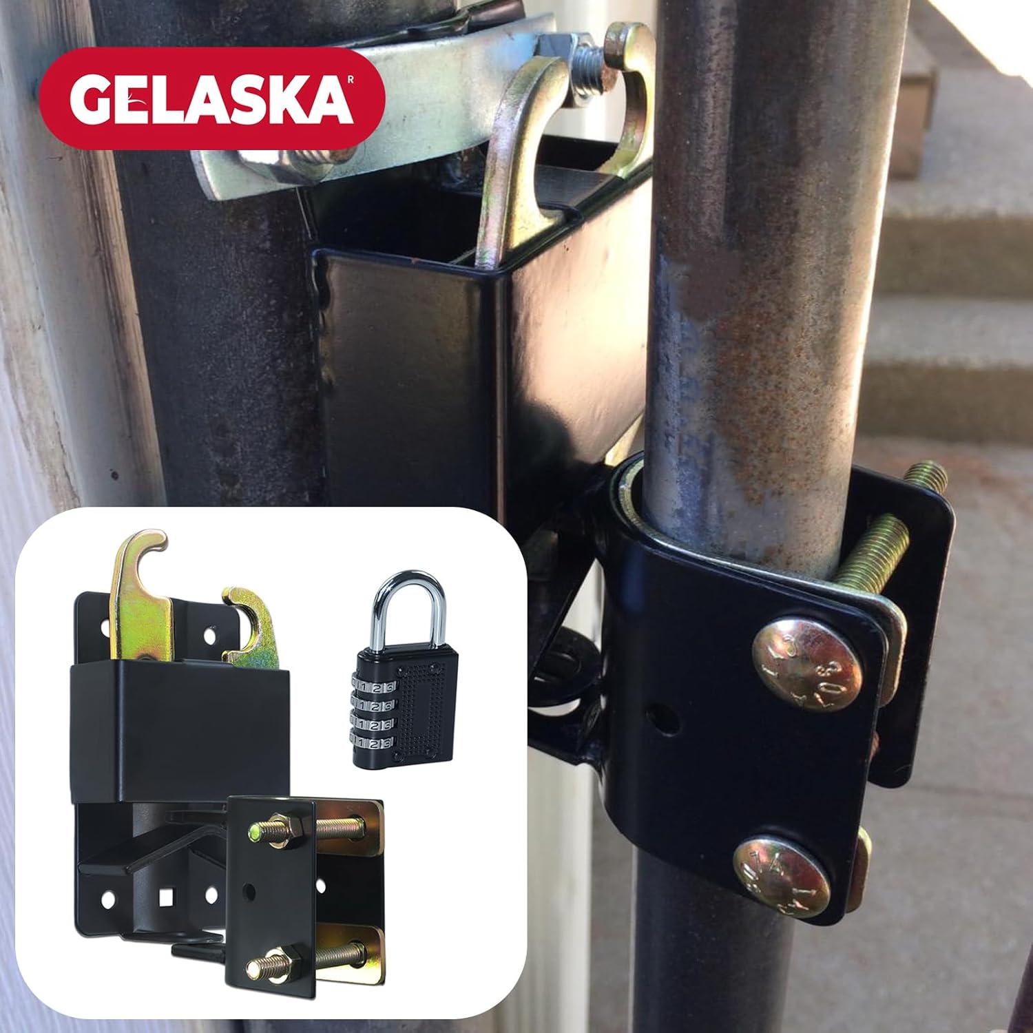 Gelaska 2-Way Gate Latch Durable Easy to Install