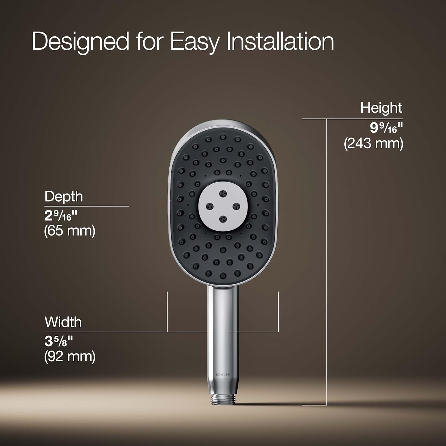 Elevate Your Bathroom Experience with the Kohler 26284-CP Statement Oblong Hand Shower