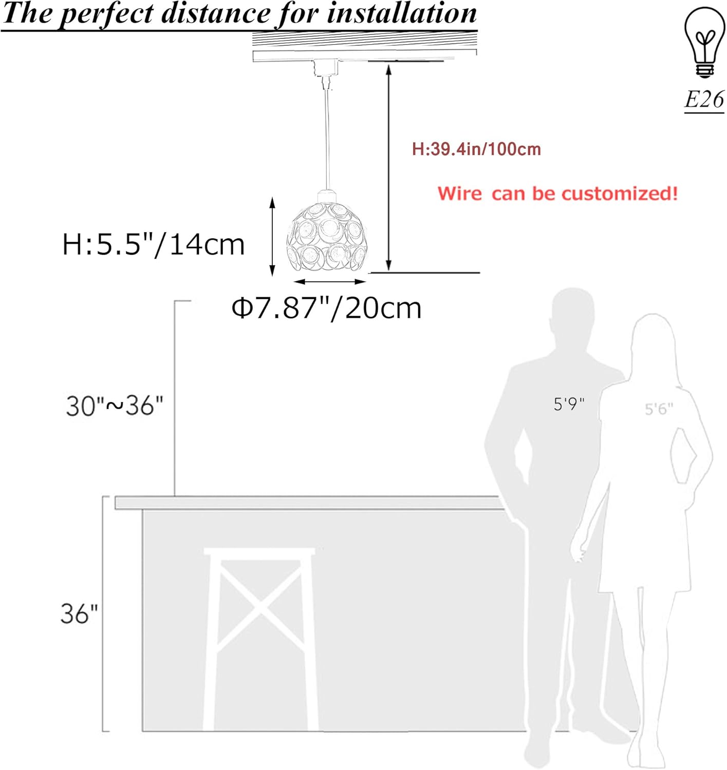 SKIVTGLAMP Dimmable 3-Light Globe Pendant Light