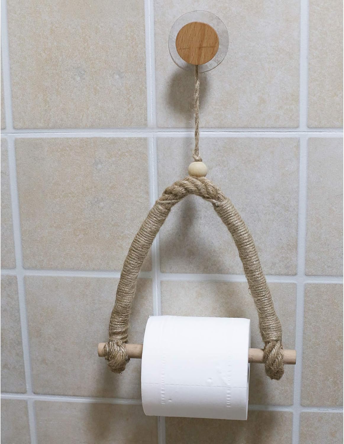 Poitemsic Jute Rope Toilet Paper Holder