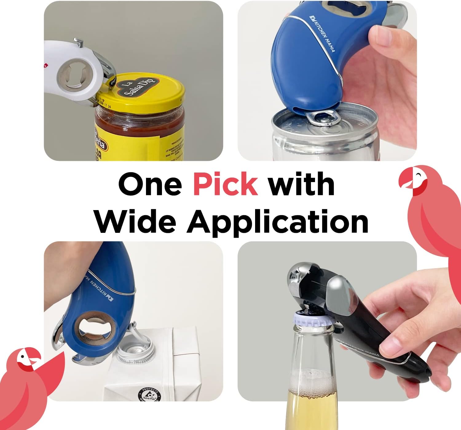 Kitchen Mama Epic One Multifunction Opener Blue