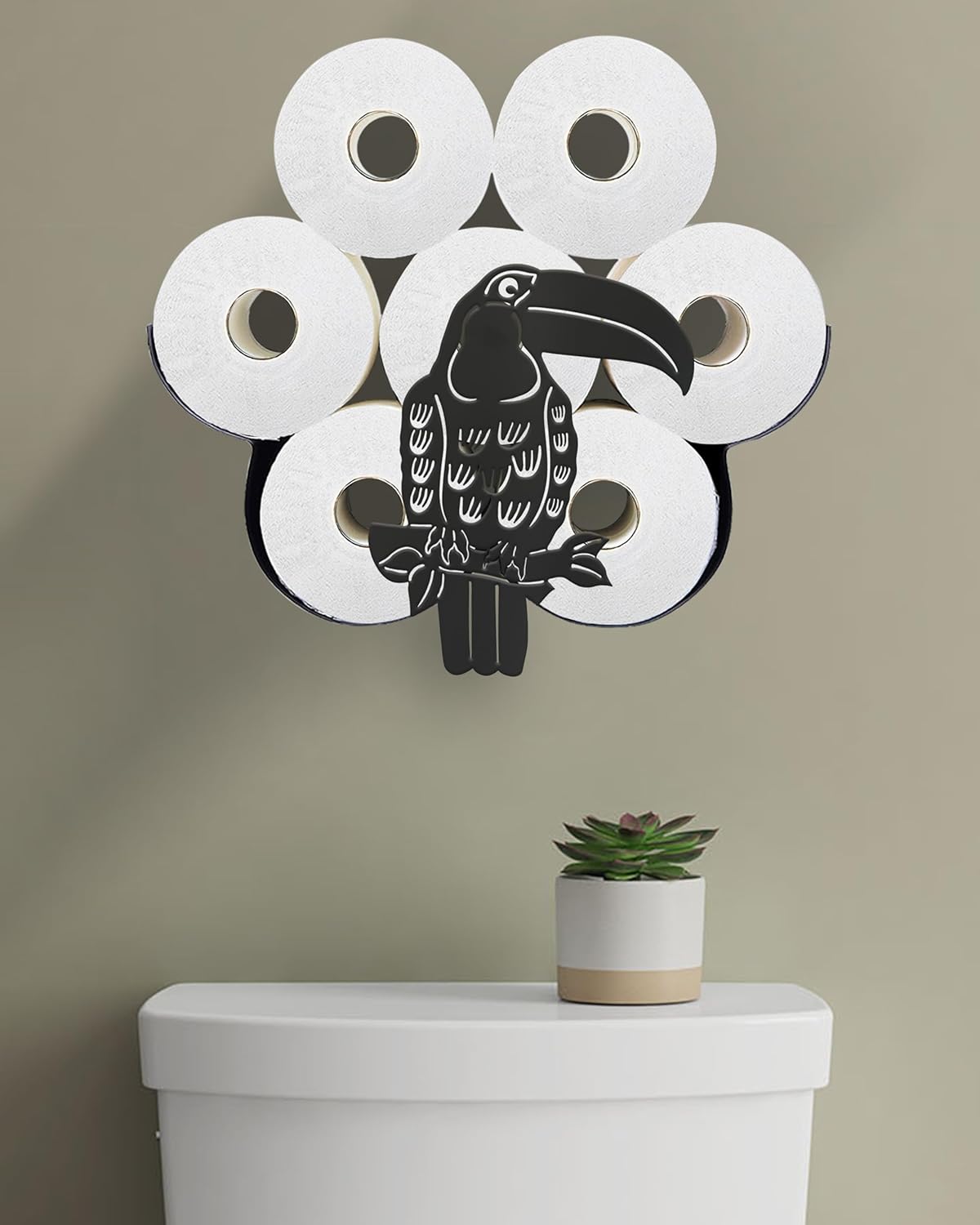 Toucan Toilet Paper Holder for 8 Rolls