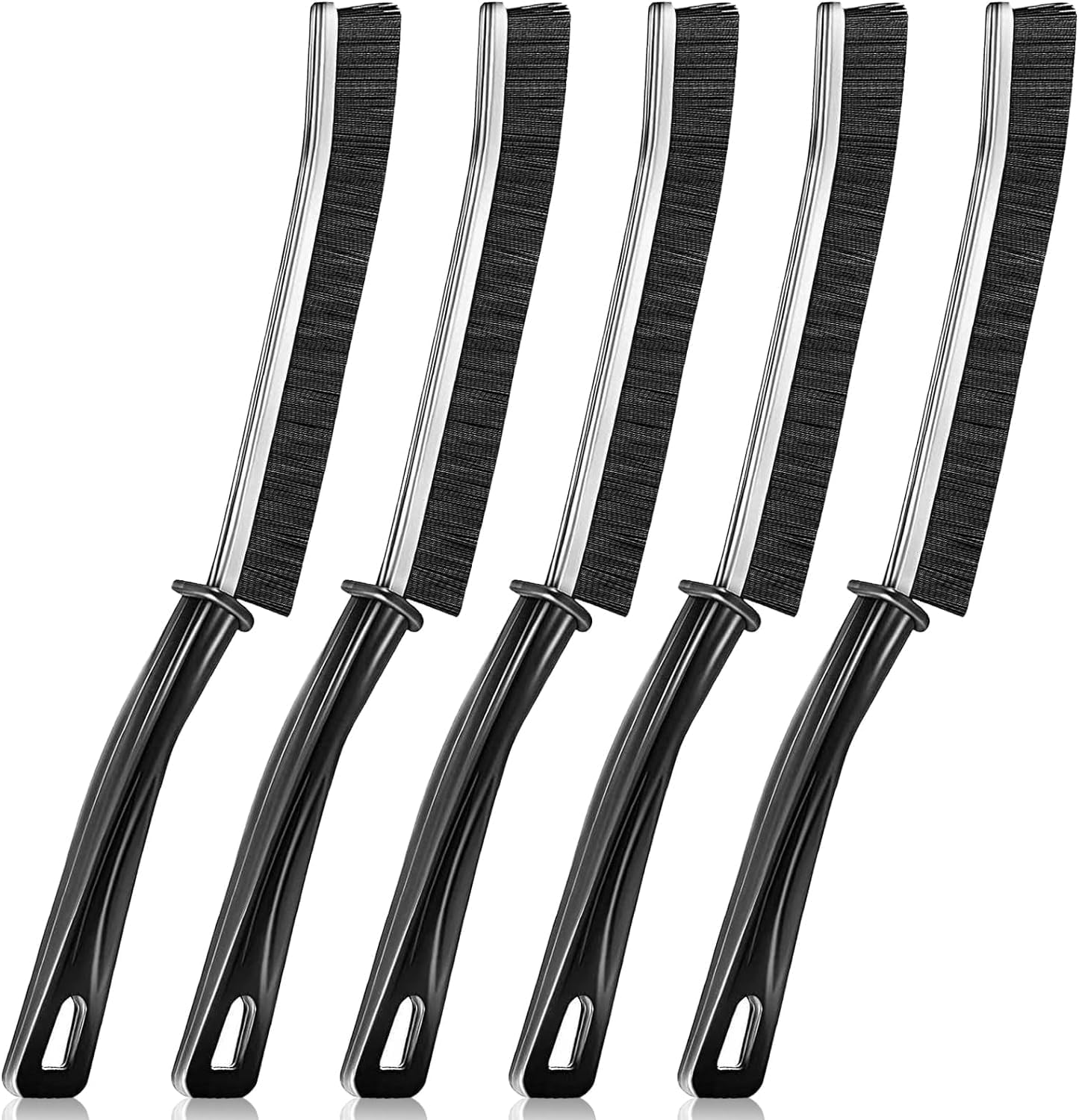 Merkia 5 Pcs Hard Bristle Crevice Cleaning Brush Set