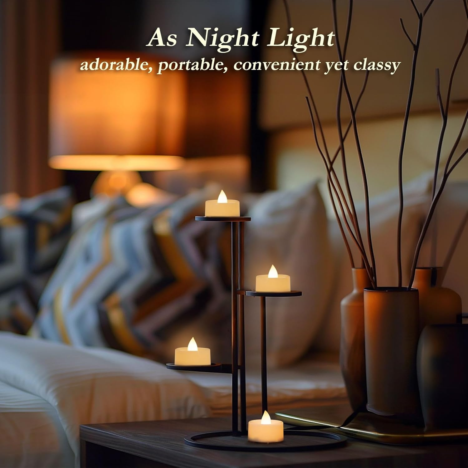 Amagic 30Pcs Flameless LED Tea Lights with 200 Hours Battery
