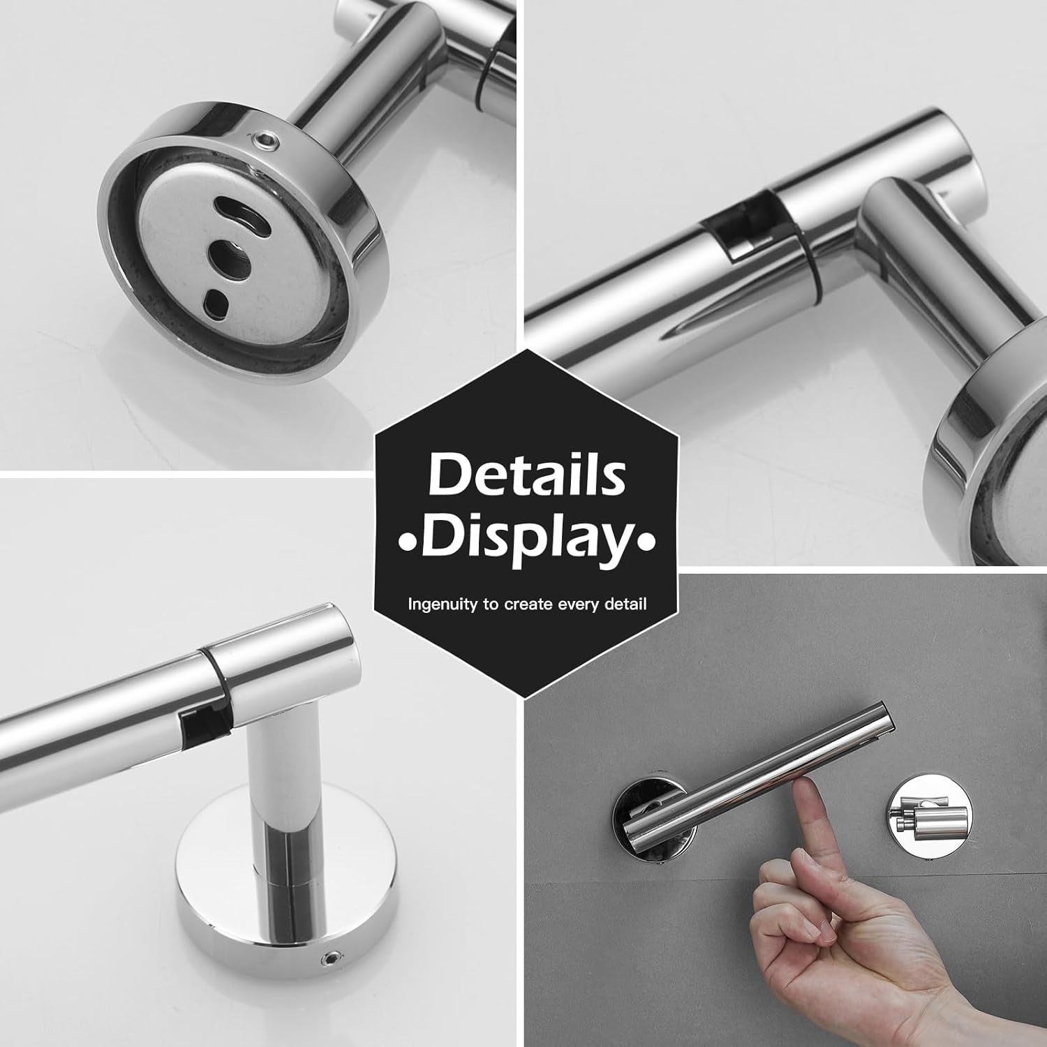 Sturdy and Stylish Double-Post Toilet Paper Holder