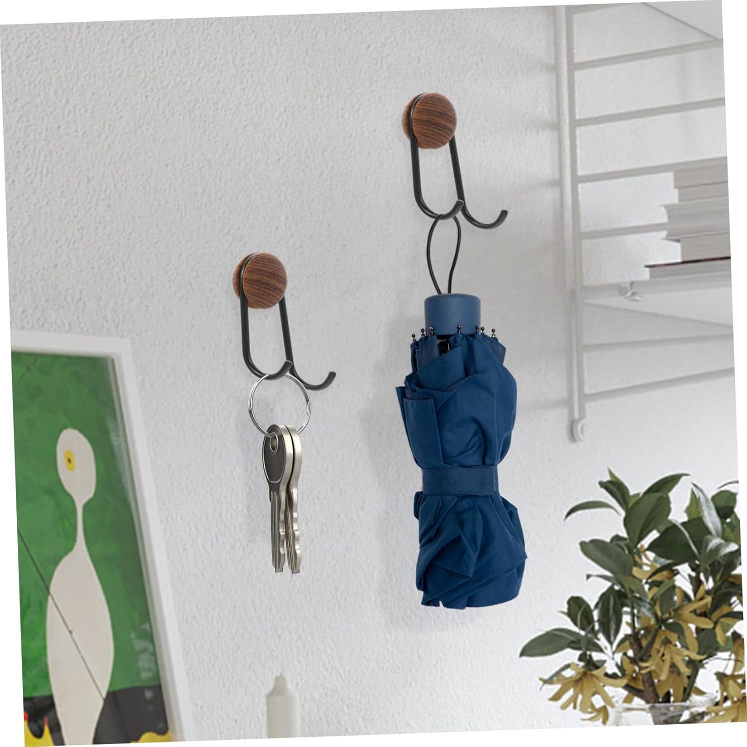 Grain Stainless Steel Adhesive Hook Decorative Towel Holder