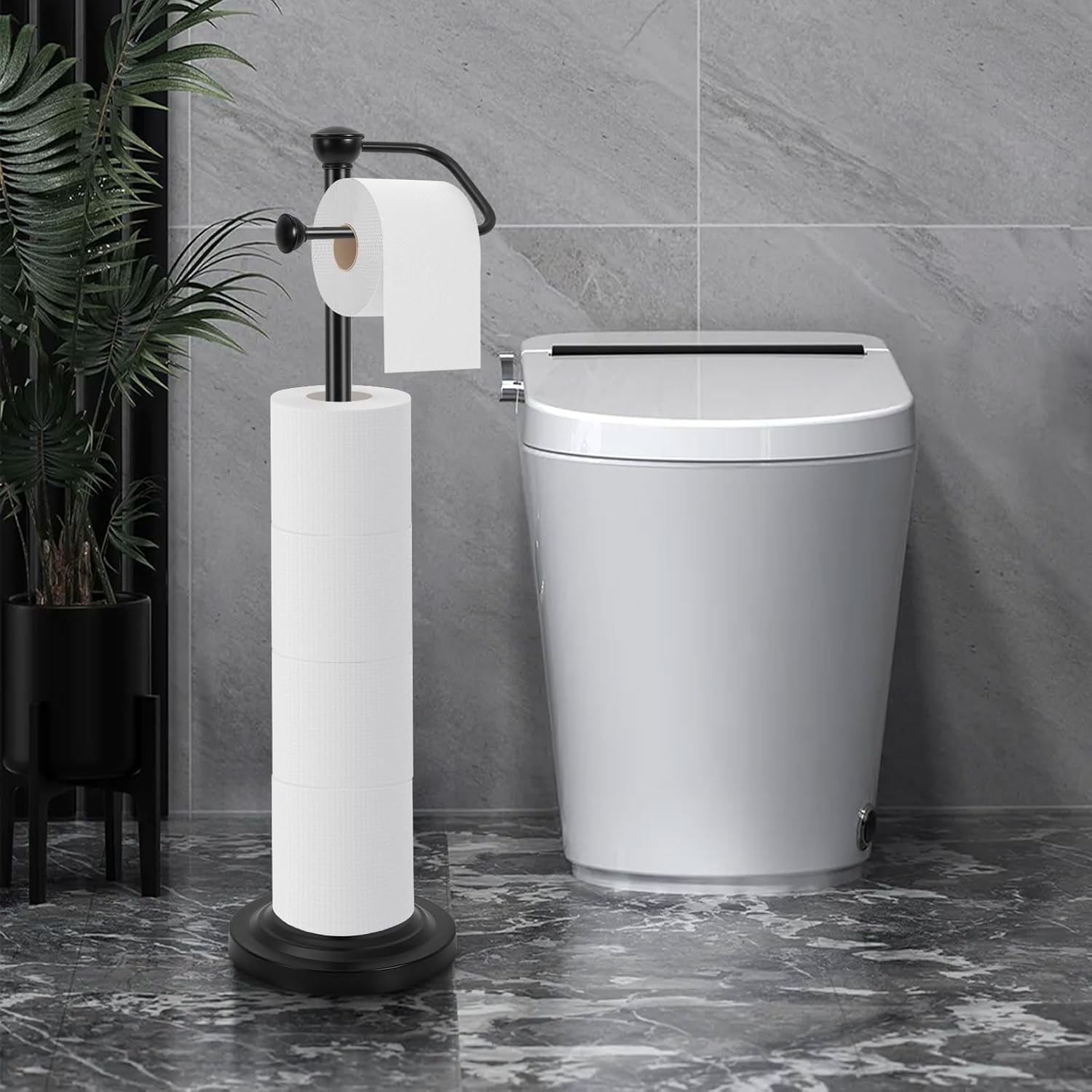 Lanburch Heavy Duty Toilet Paper Holder Stand