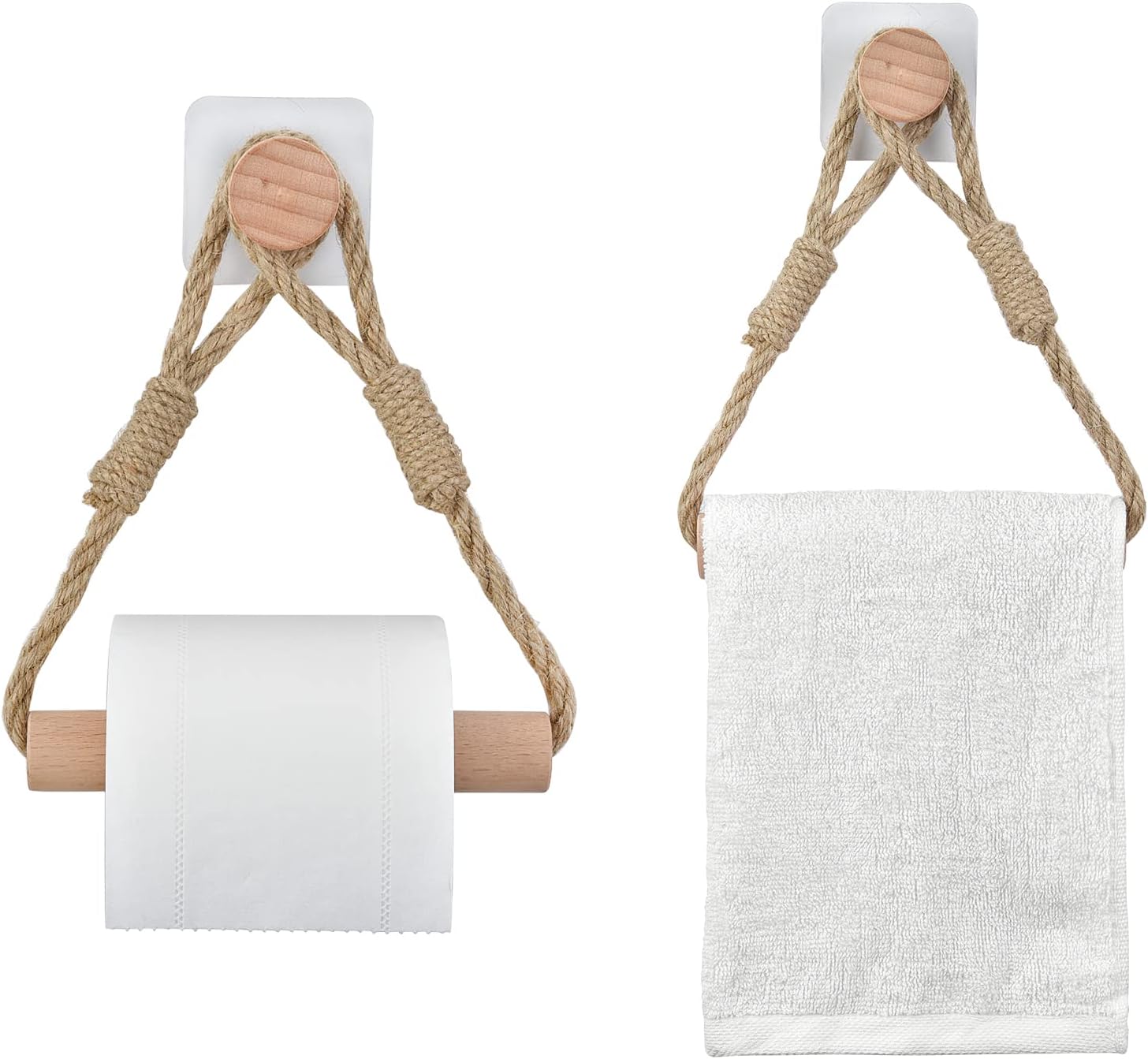 Moonlux Industrial Rope Toilet Paper Holder with Adhesive