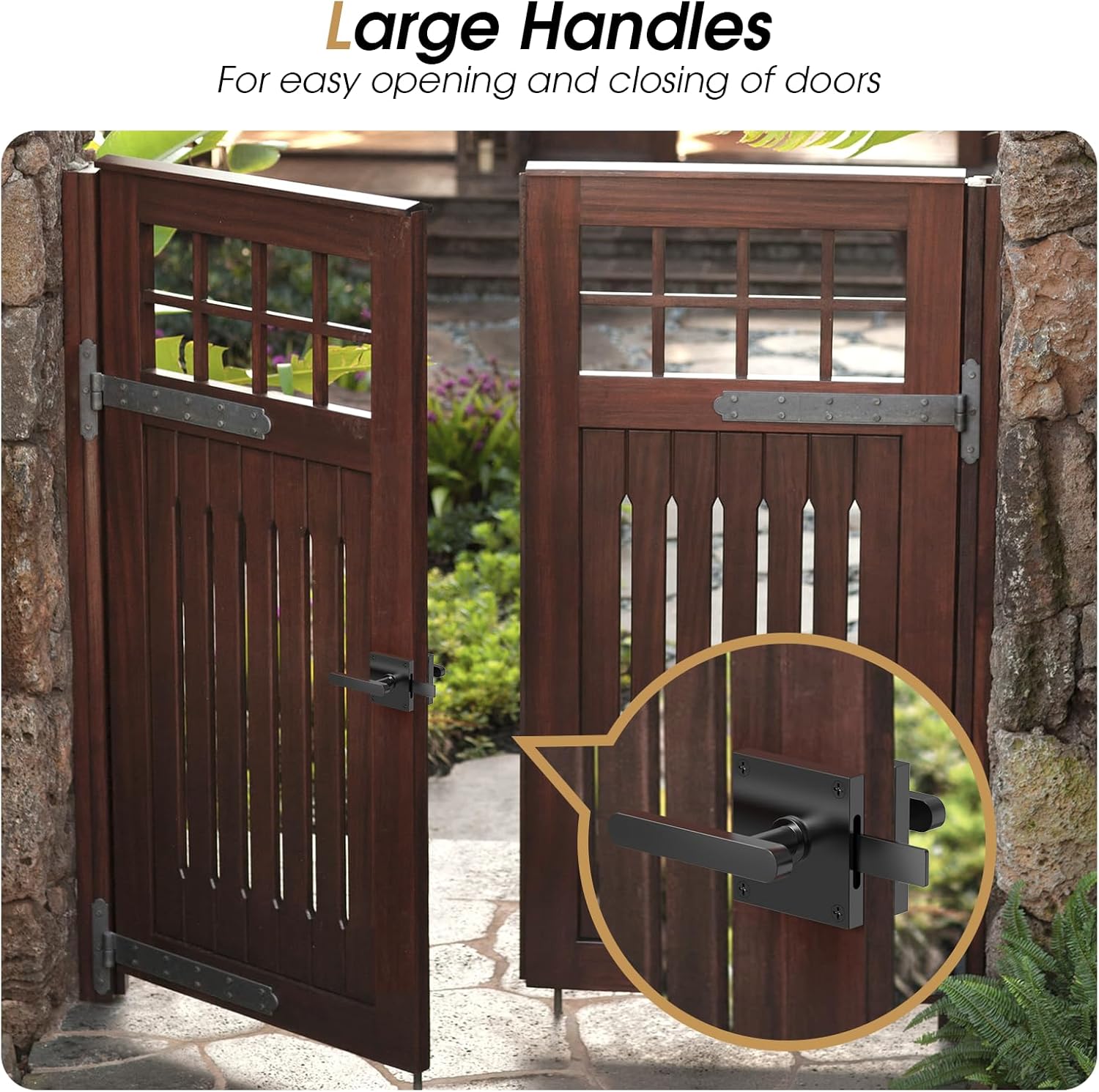 Sturdy Durable Wooden Fence Gate Latch