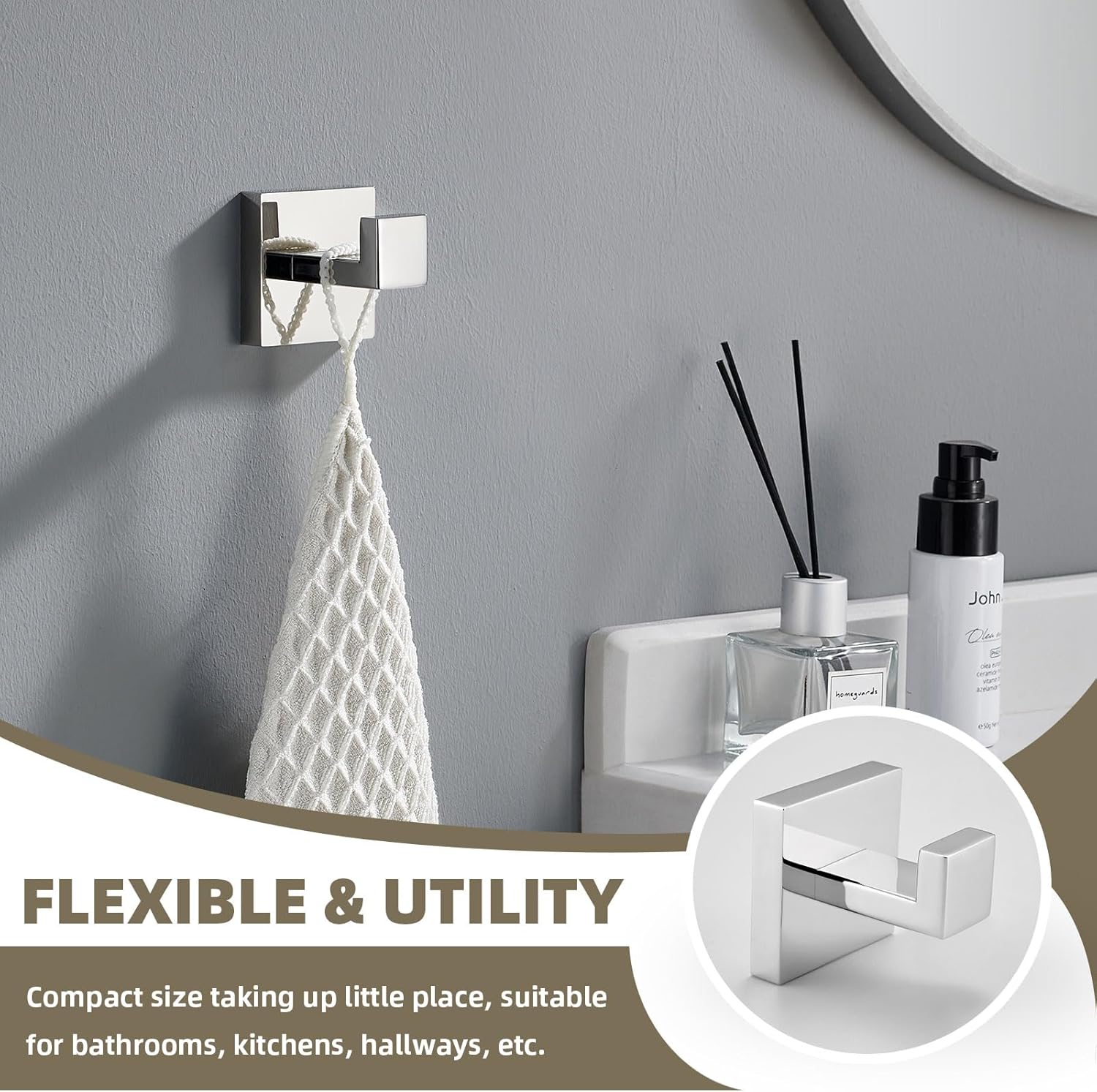 Suyar 4-Piece Chrome Bathroom Hardware Set