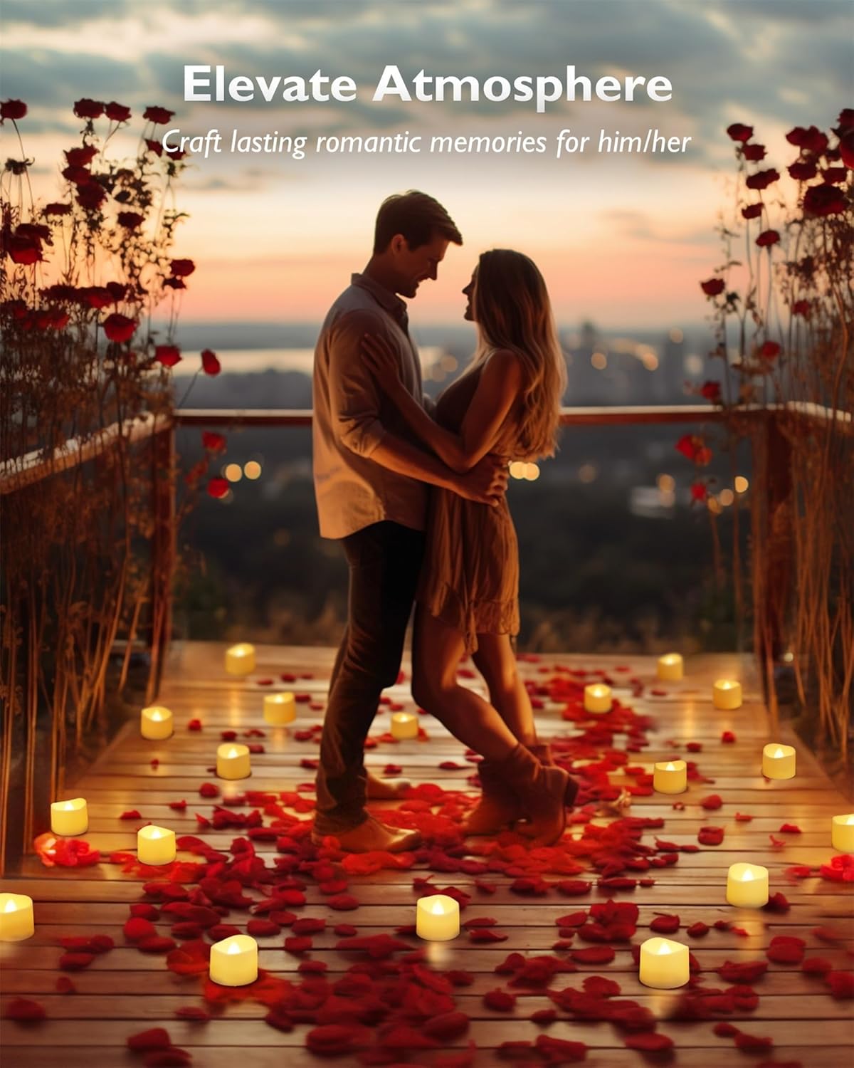 Homemory 72-Pack Battery Operated Flameless Tea Lights