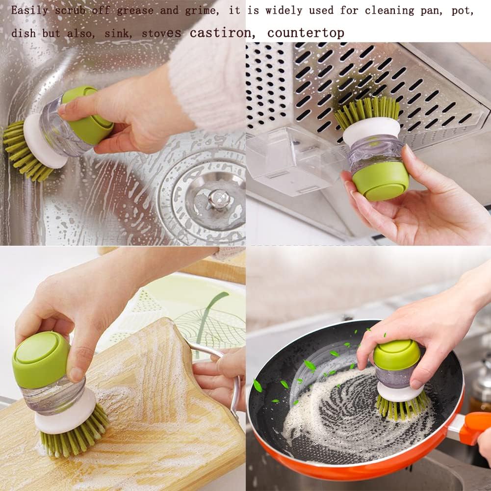 DHDestined Fateful Dish Brush with Soap Dispenser and Holder 1