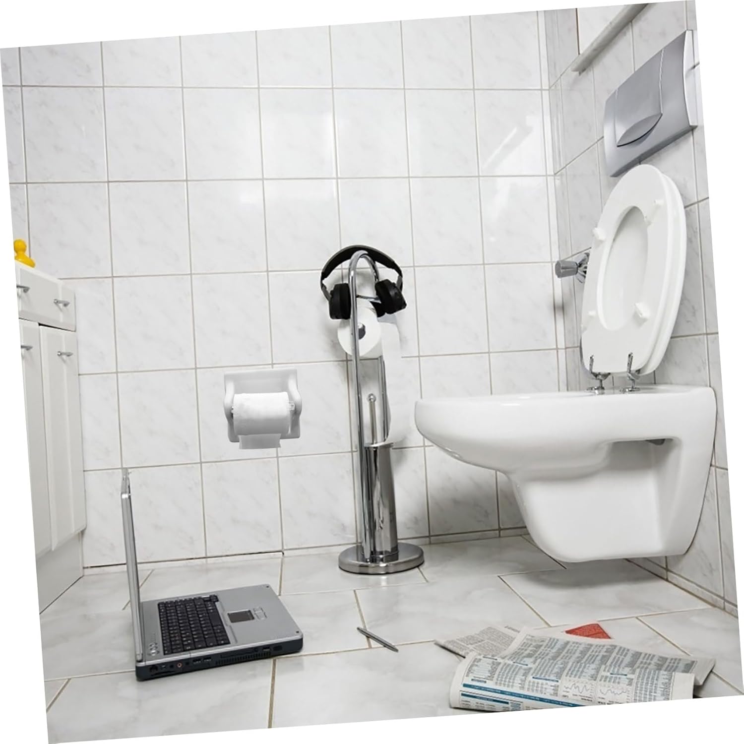 HAWILLOSCH Stainless Steel Toilet Paper Holder Extender