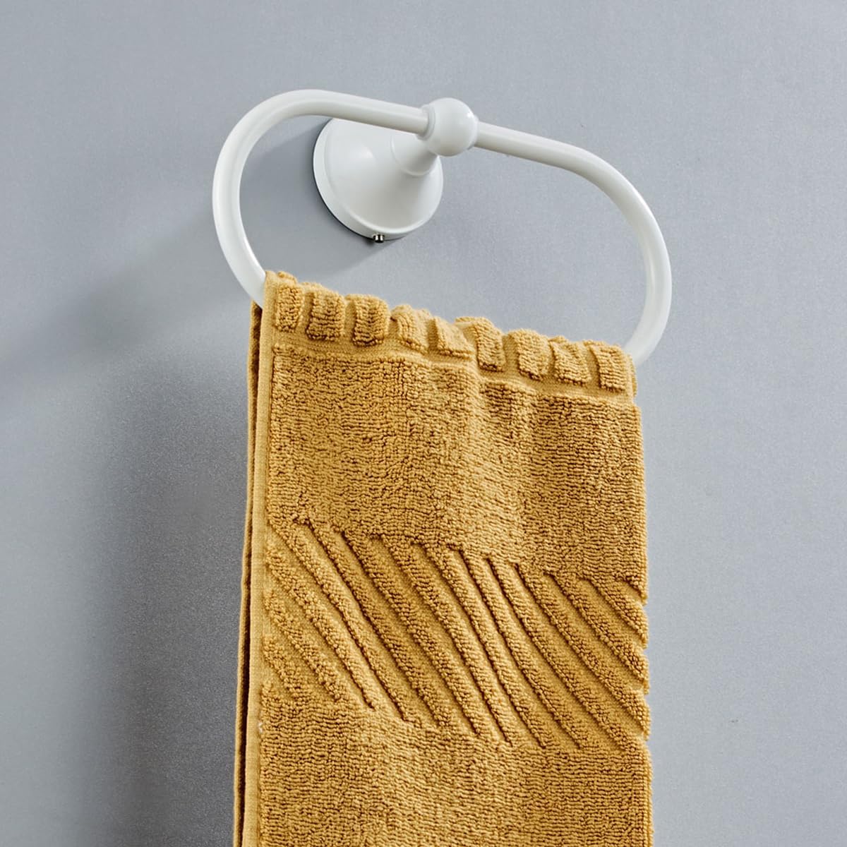 LIOOBO White Wall Mounted Towel Holder