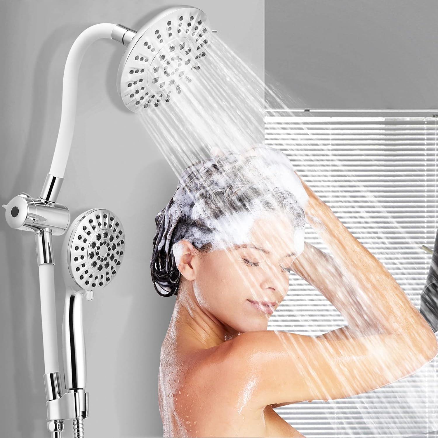 Luxury Handheld Shower Head with Rainfall Option