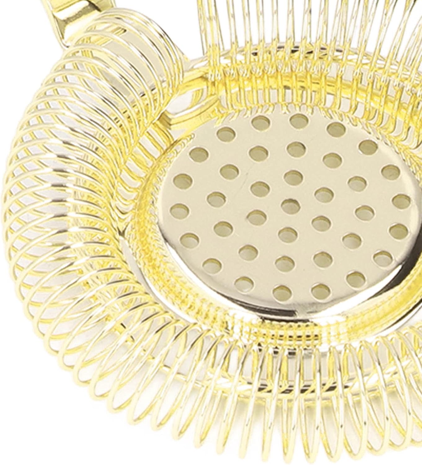 Stainless Steel Cocktail Strainer with Removable Spring 8x37in Gold