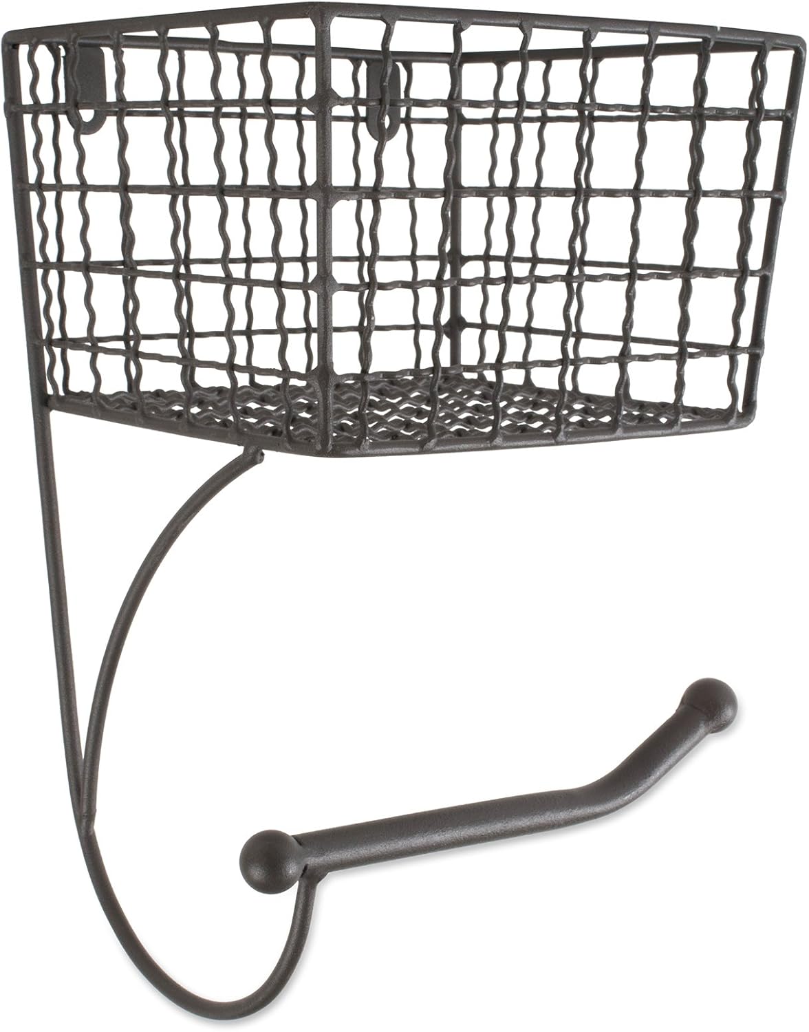 DII Rustic Farmhouse Toilet Paper Holder Gray