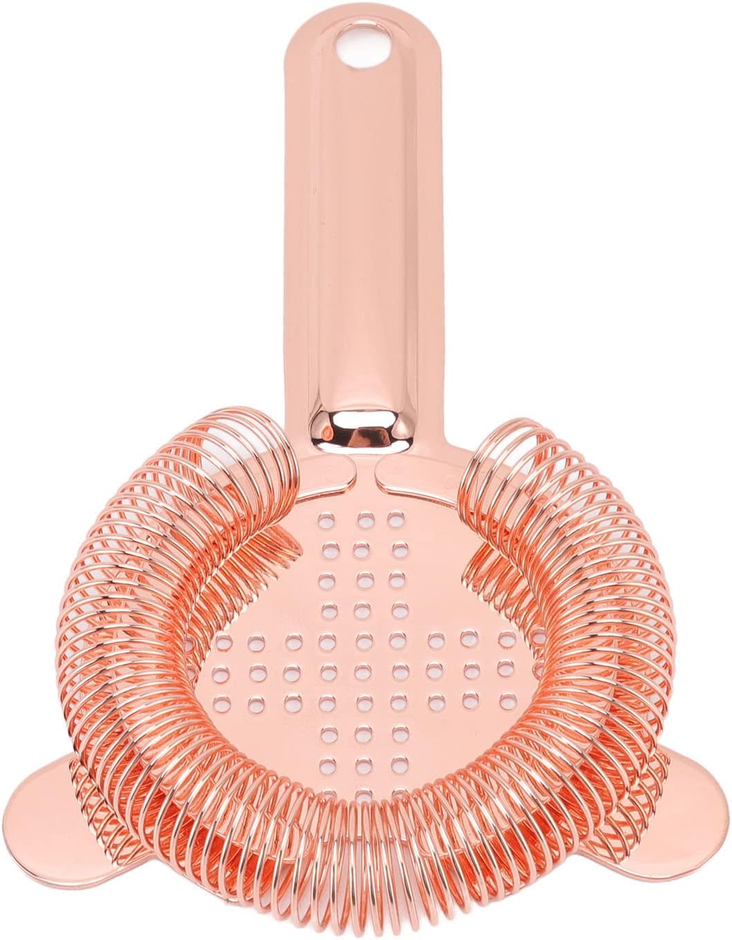 Cocktail Strainer with Rose Gold Finish for Home Bar Use