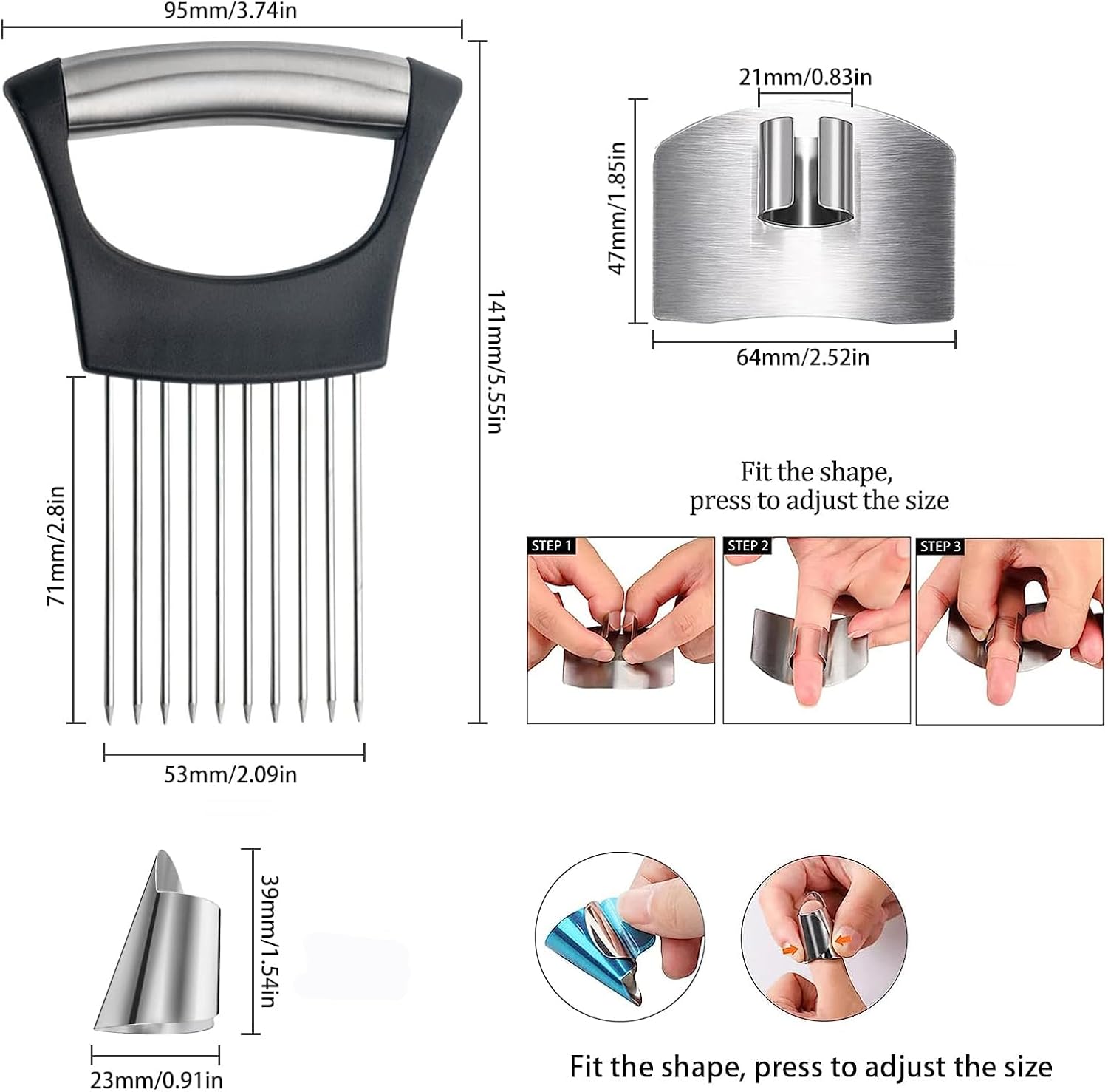 DAIRYCOF 8 Pcs Adjustable Finger Guards Set