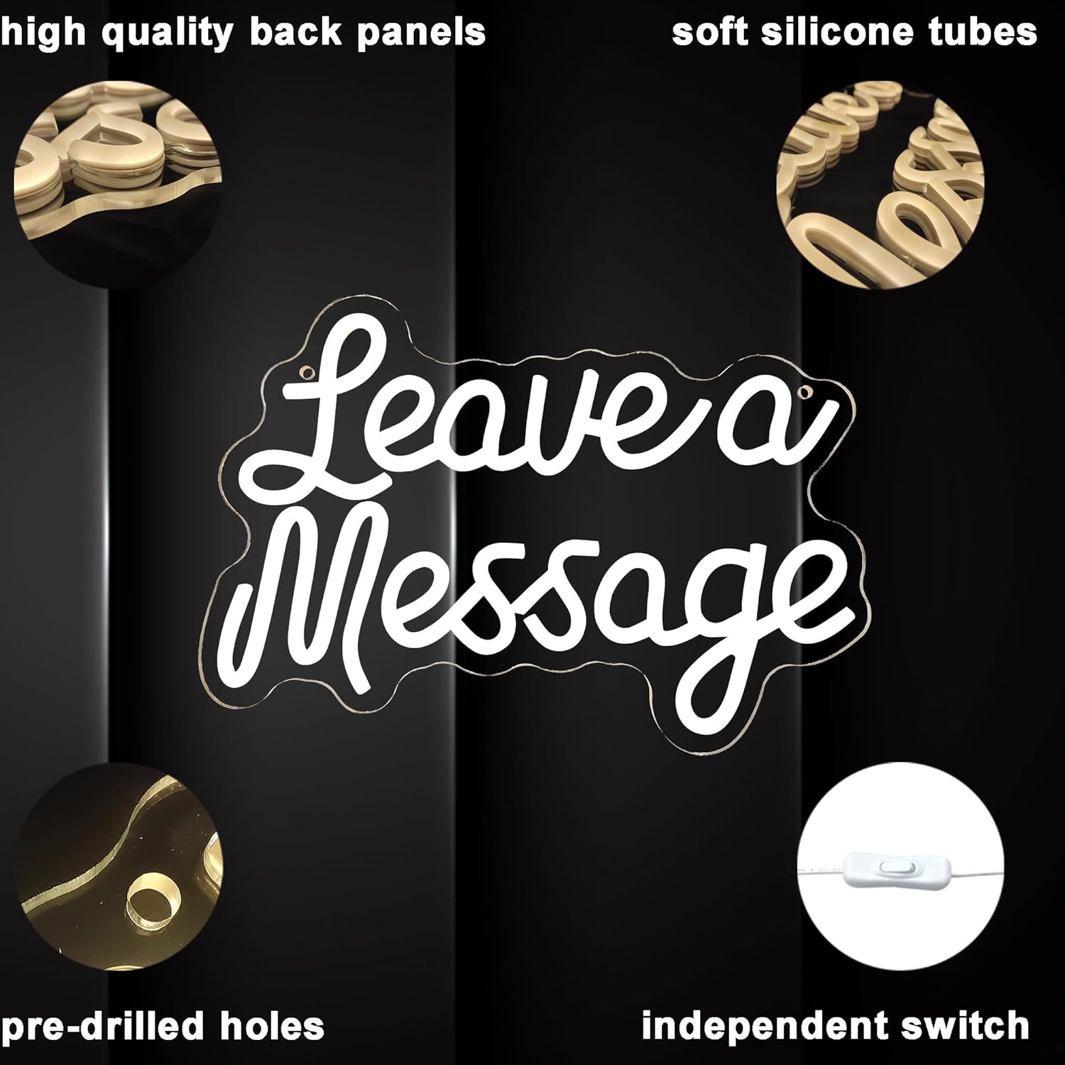 Dracey Leave a Message Neon Sign Wall Decor
