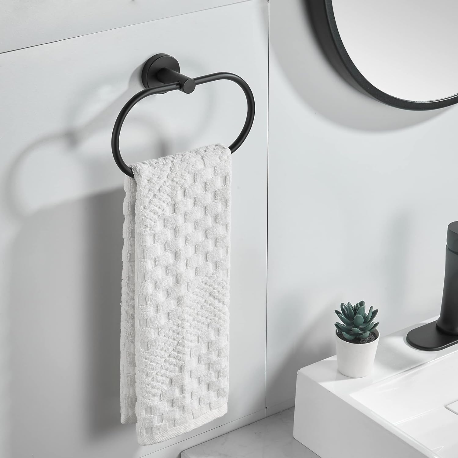 FORBATH Black Toilet Paper Holder 2 Pieces Wall Mount