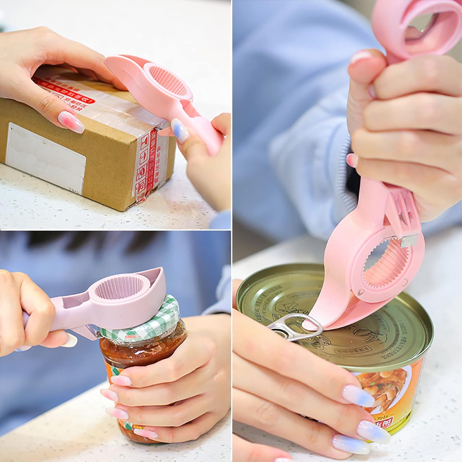 HYMEVROS 4 In 1 Jar Can Bottle Opener for Seniors