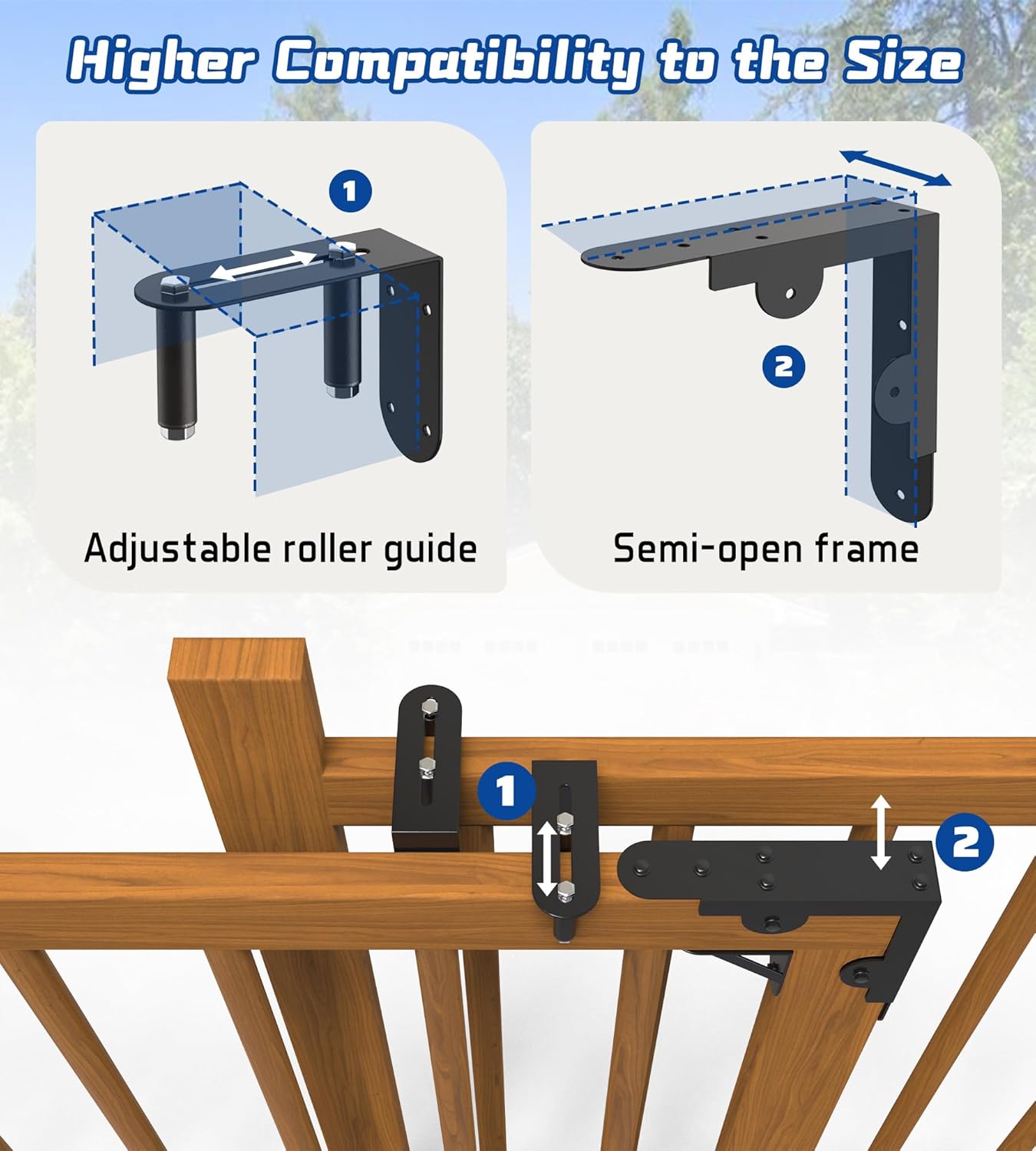 Heavy-Duty Outdoor Sliding Gate Kit