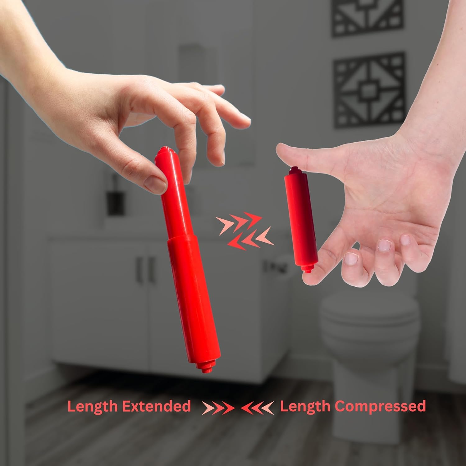 Pulse Red Toilet Paper Holder Spring Rod