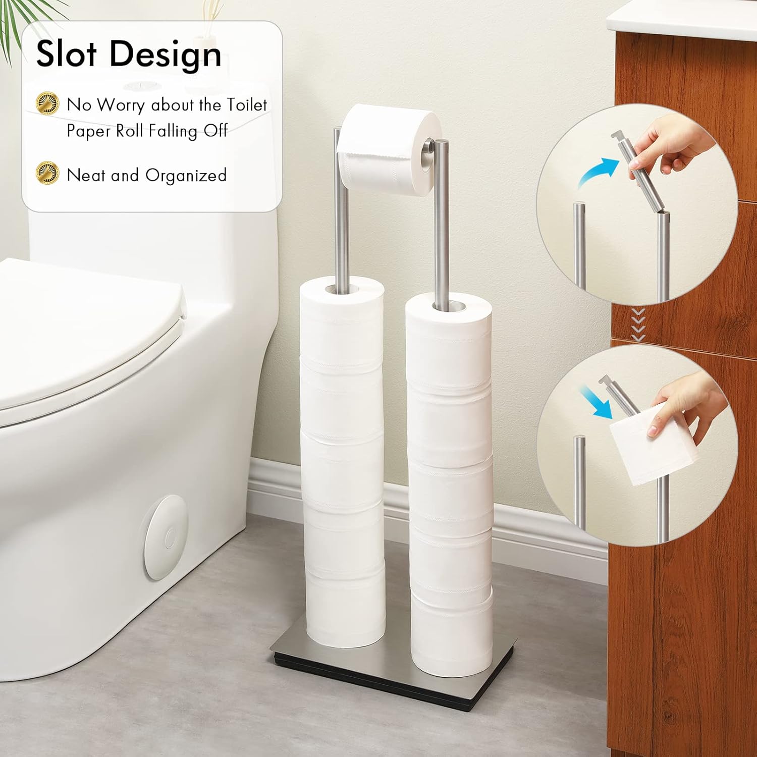 KES Toilet Paper Holder Stand 11 Rolls