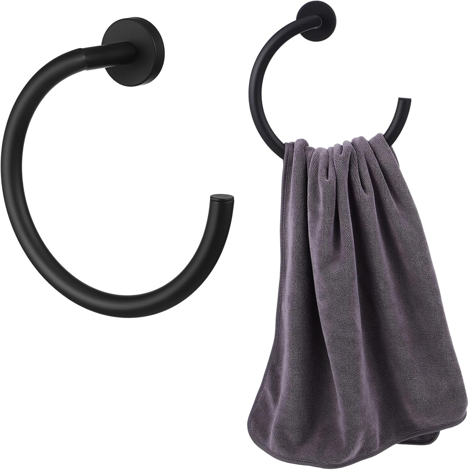 HOLIDYOYO Wall Mount Towel Ring Stainless Steel